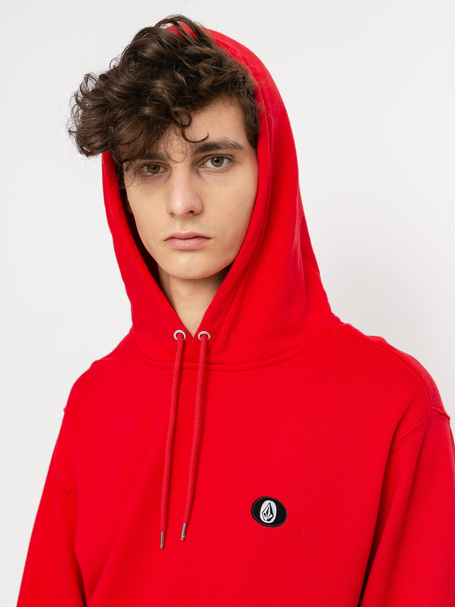 Bluza z kapturem Volcom Sngl Stn HD (fiery red)
