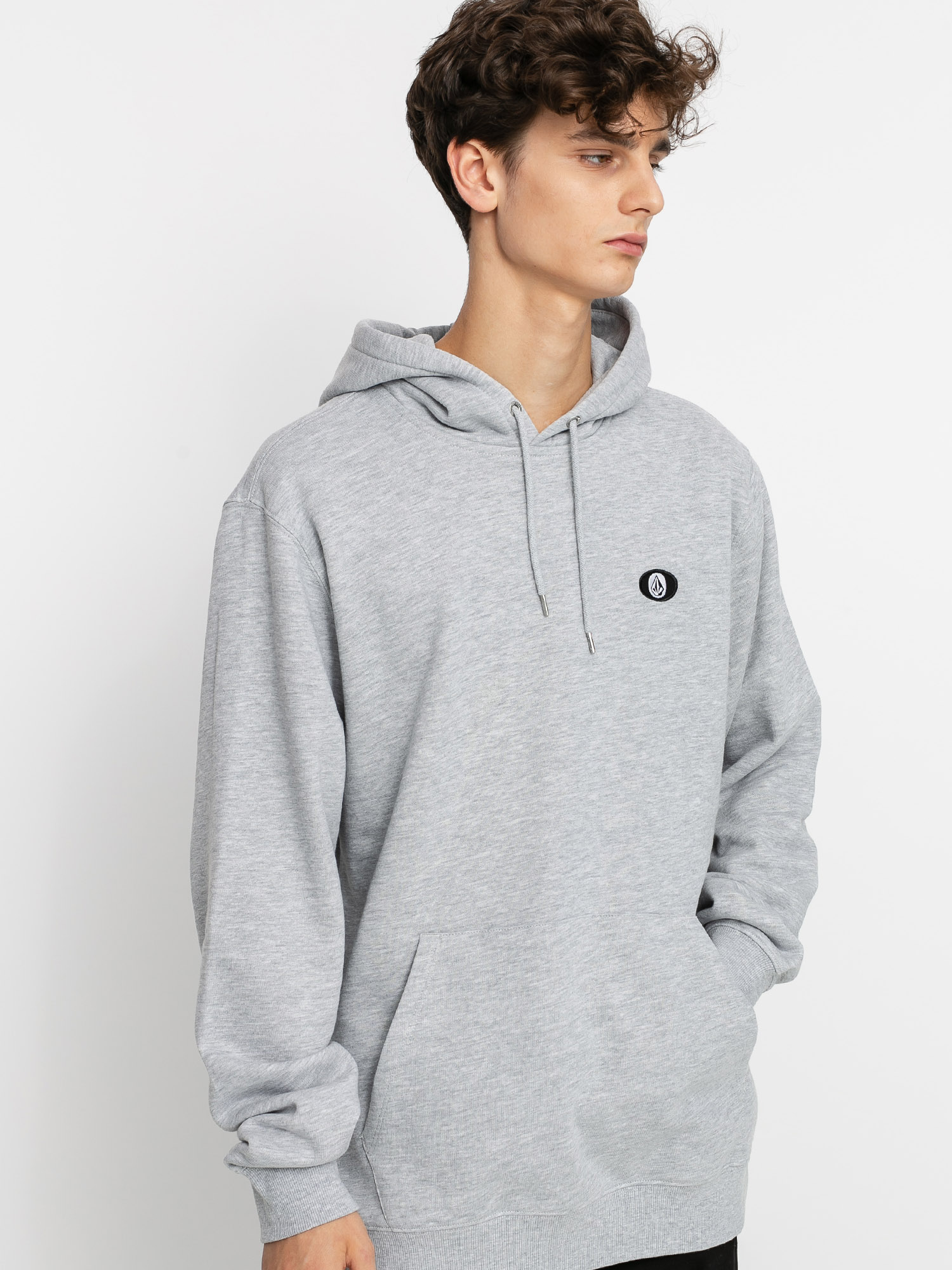 Bluza z kapturem Volcom Sngl Stn HD (heather grey)