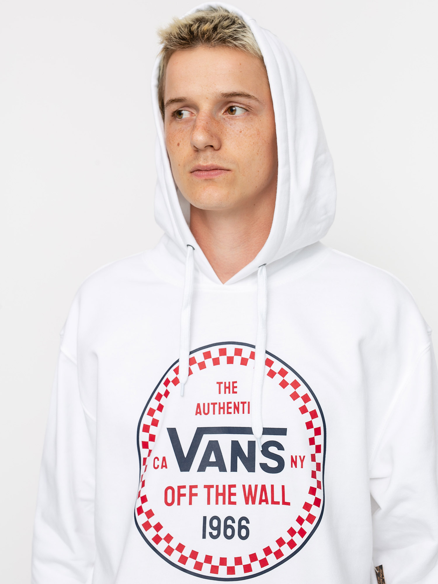 Bluza z kapturem Vans Checker 66 HD (white)