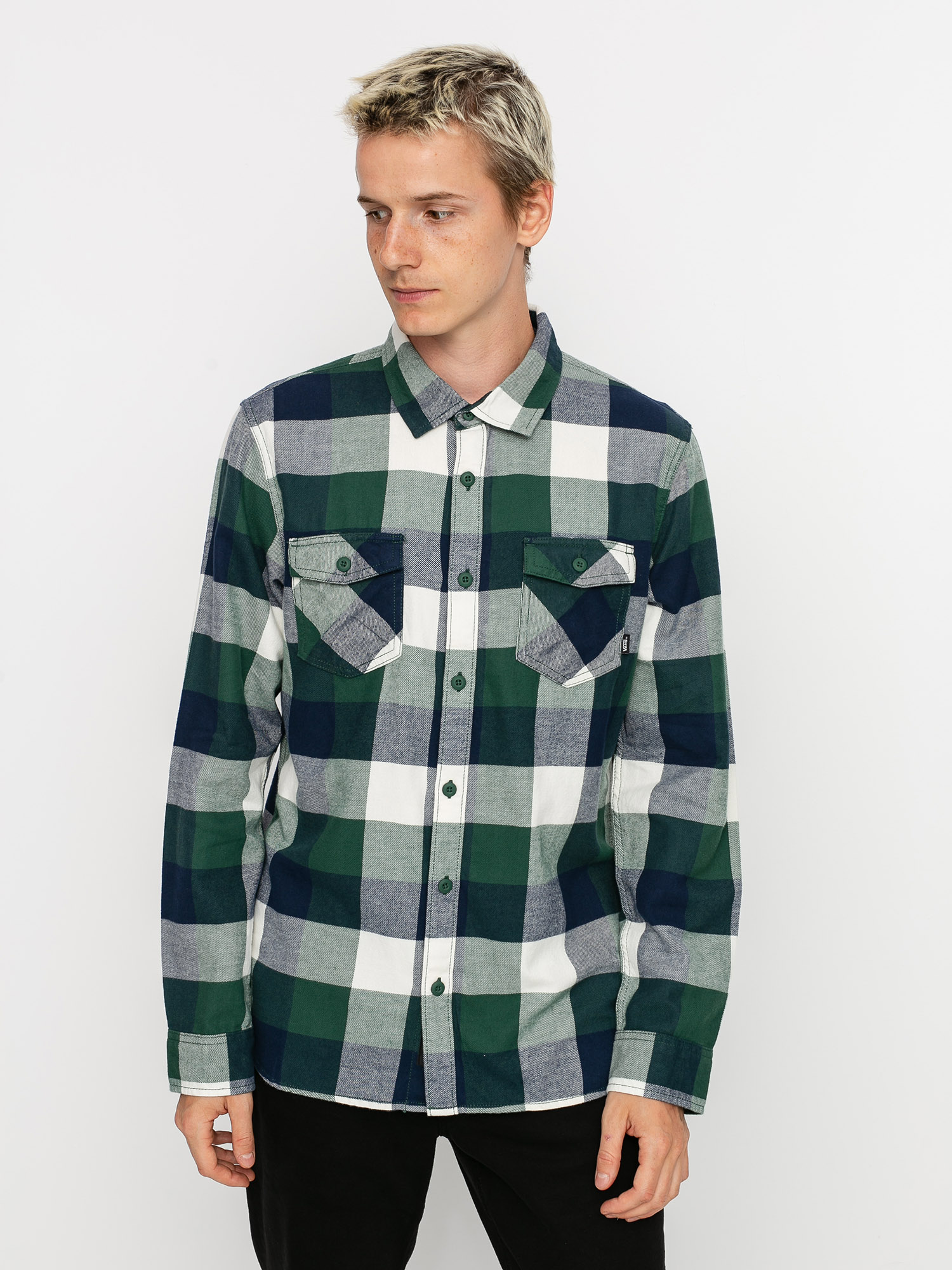 Koszula Vans Box Flannel (pine needle/dress blues)