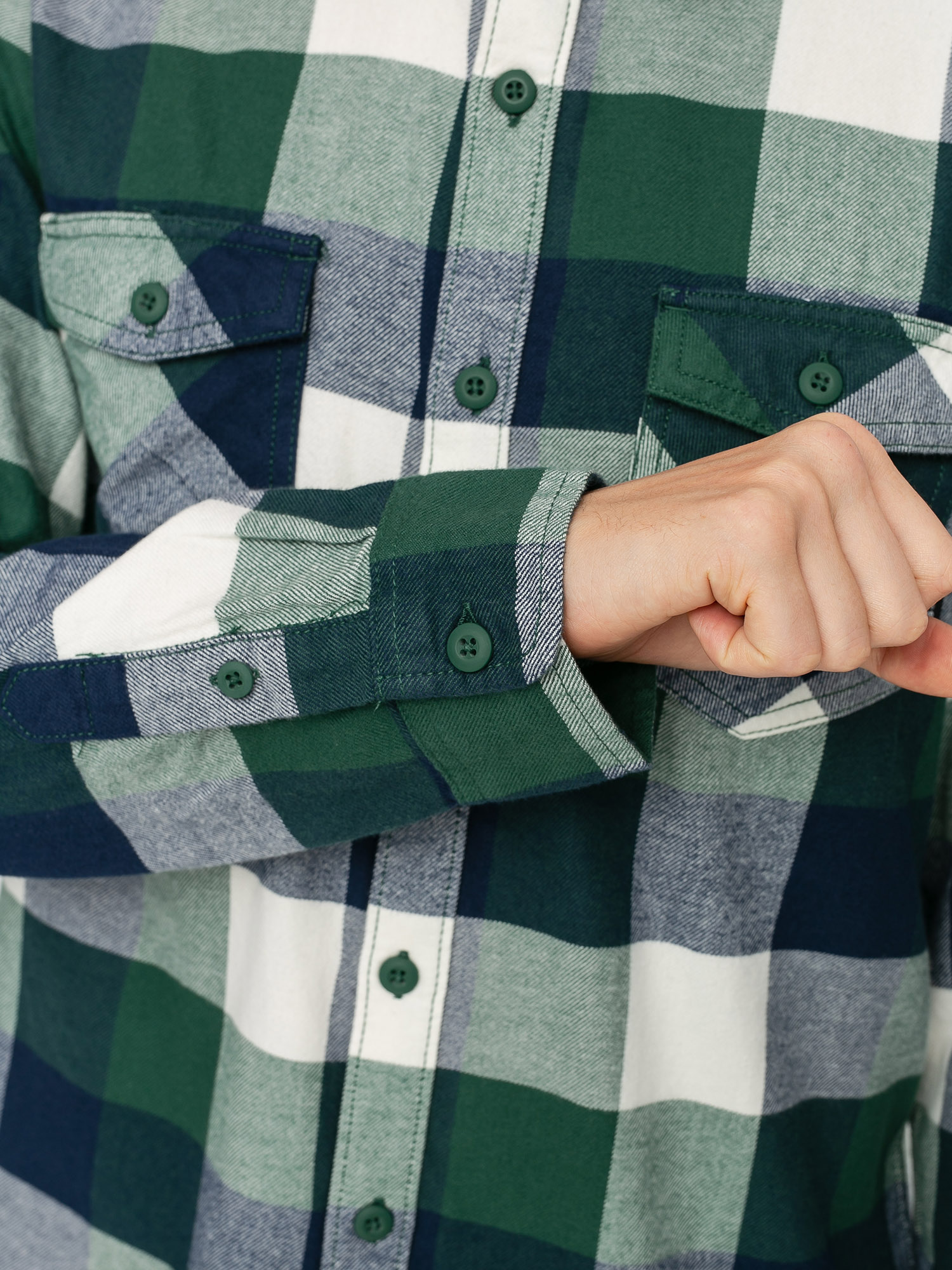 Koszula Vans Box Flannel (pine needle/dress blues)
