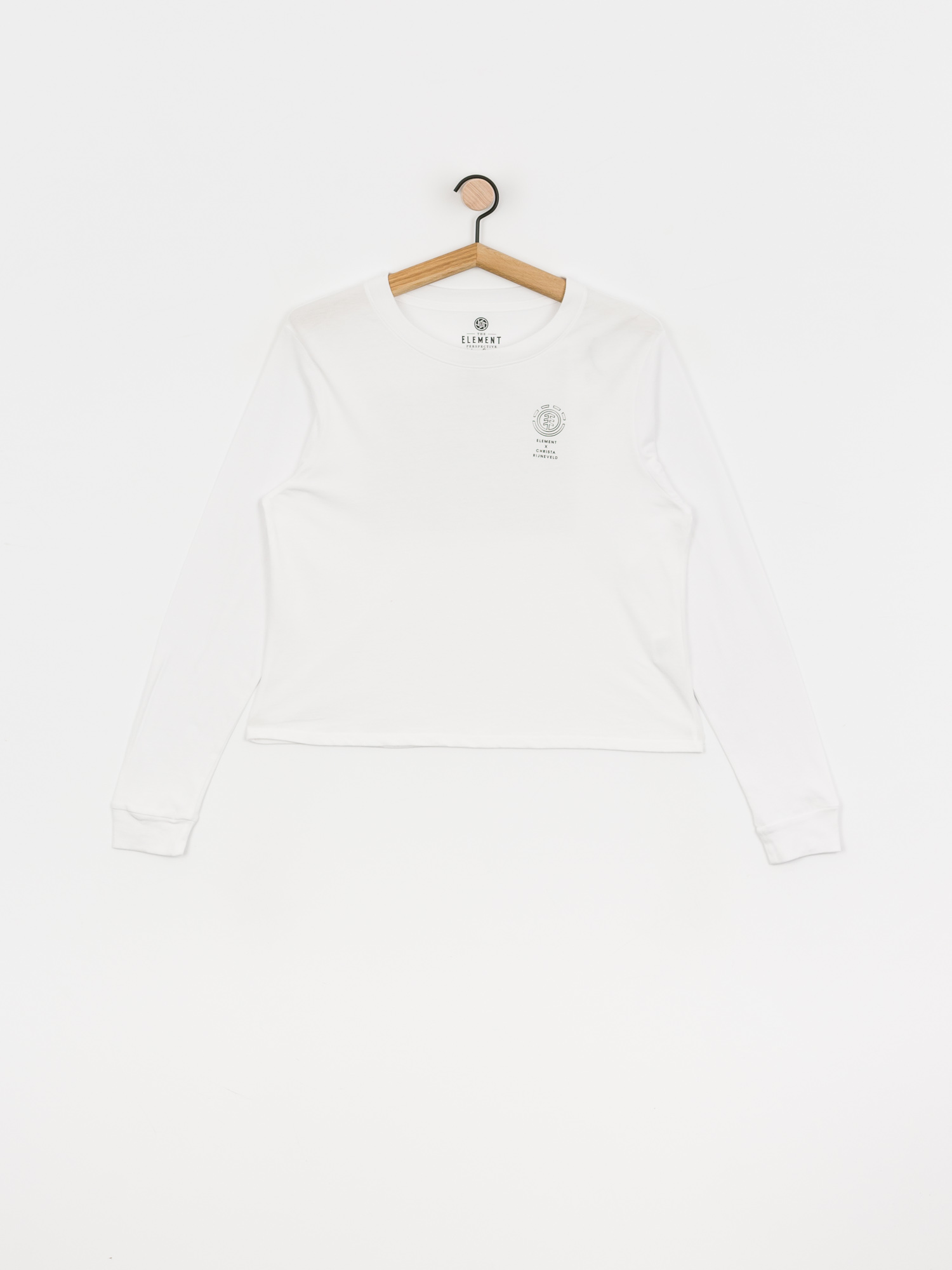 Longsleeve Element Christa Crop Wmn (white)