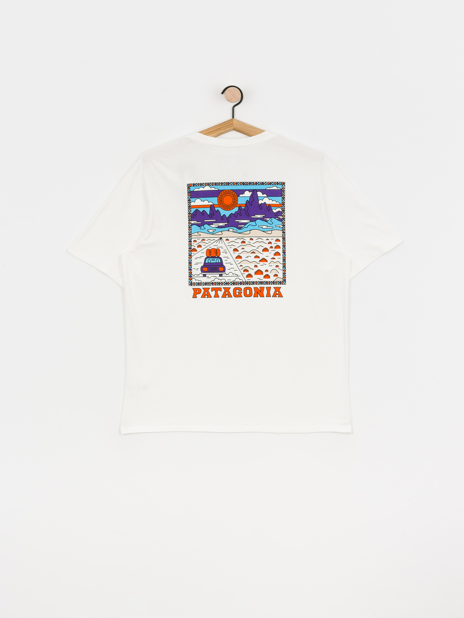 T-shirt Patagonia Summit Road Organic - biały (white)