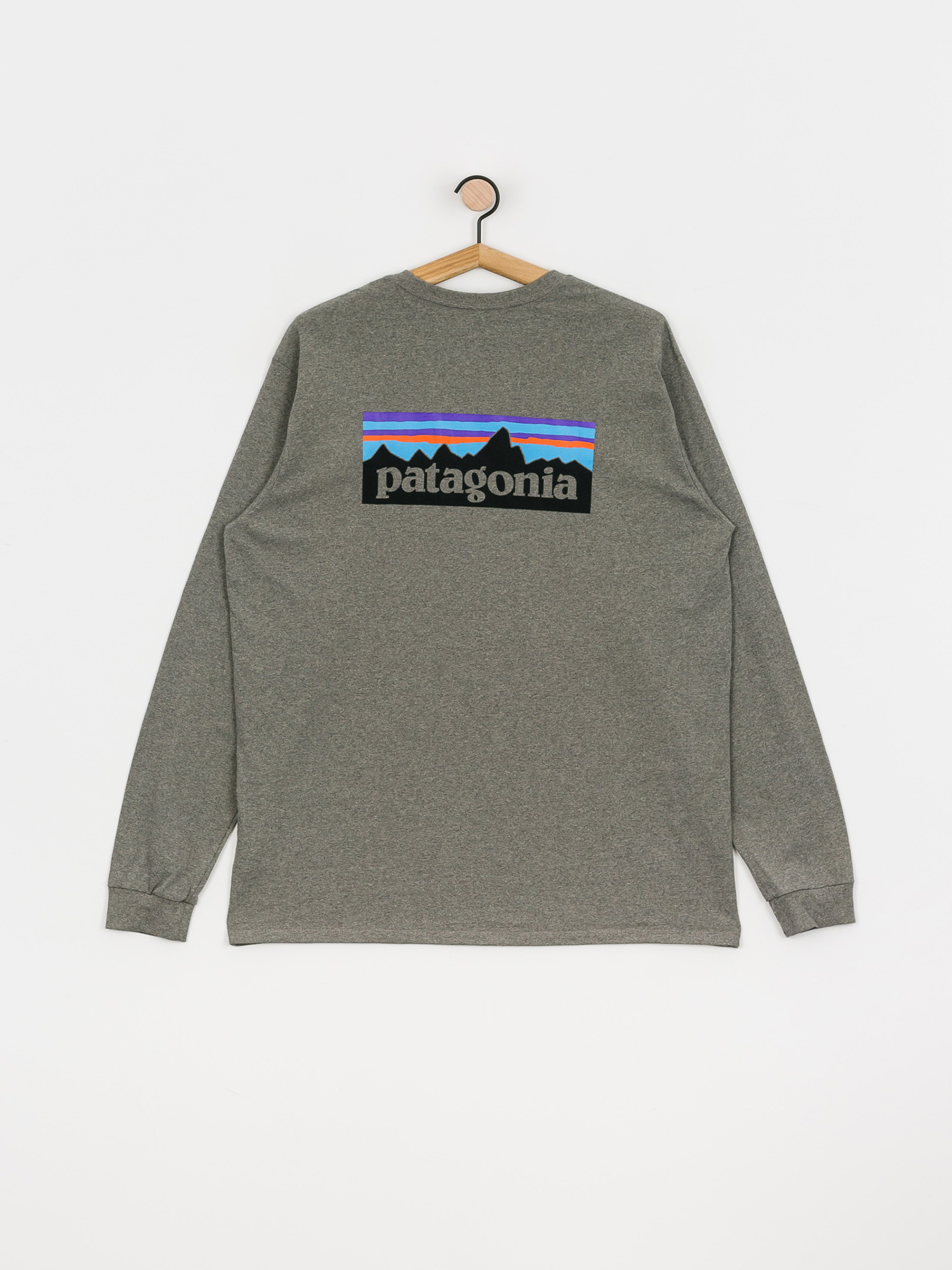 Longsleeve Patagonia P 6 Logo Responsibili (gravel heather)