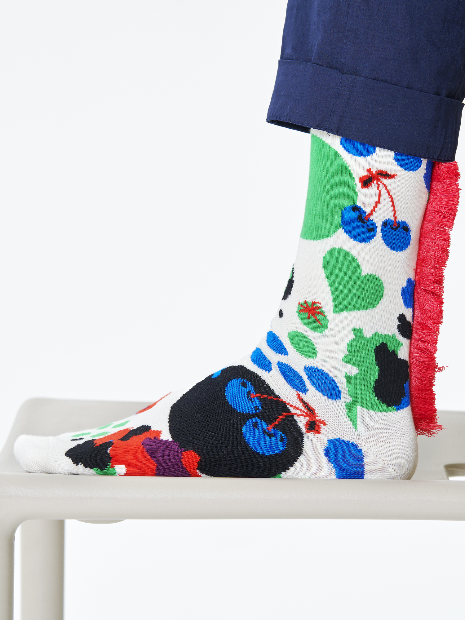 Skarpetki Happy Socks Mane Jumbo Dot (white/red)