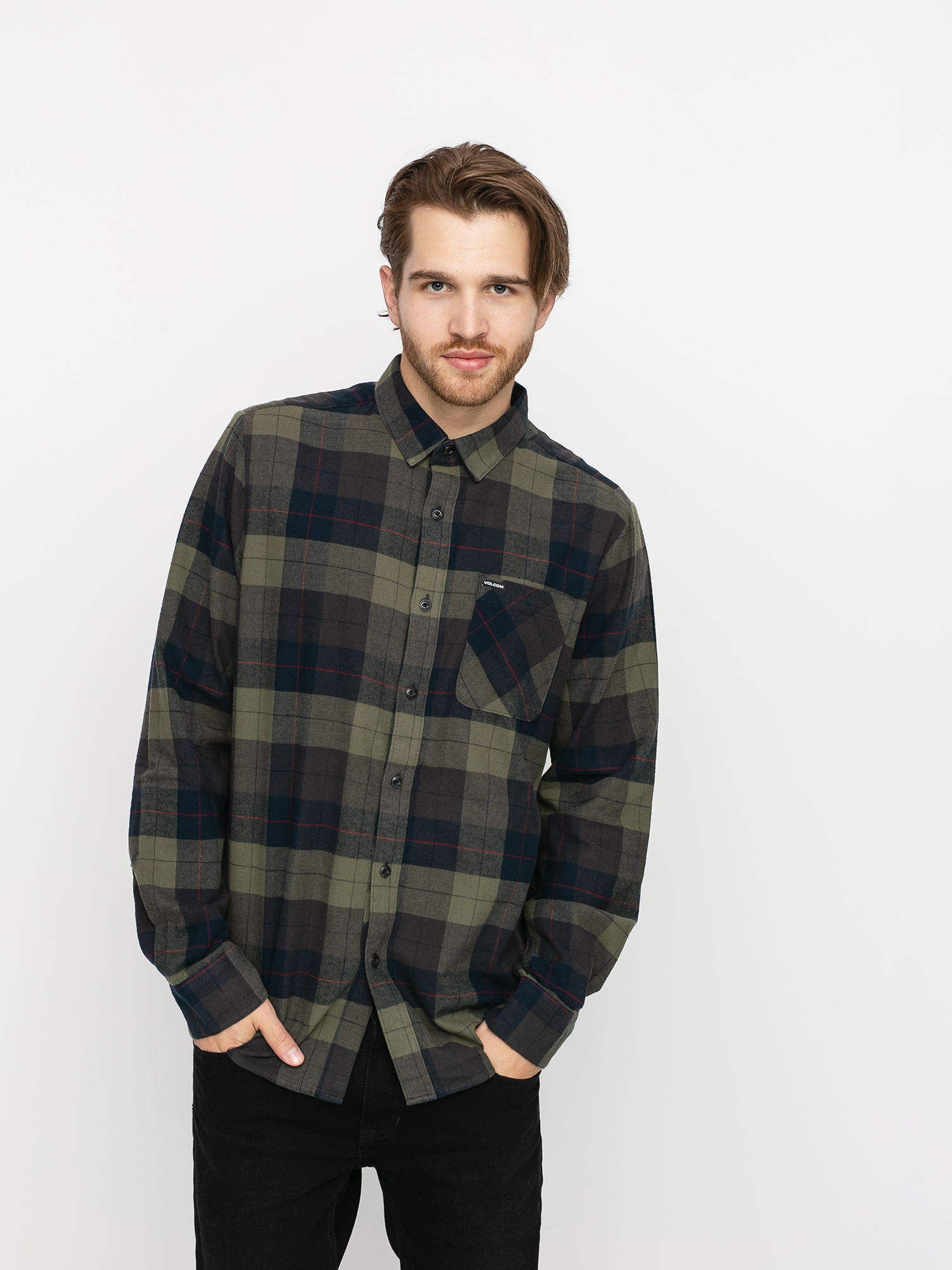 Koszula Volcom Caden Plaid (army green combo)