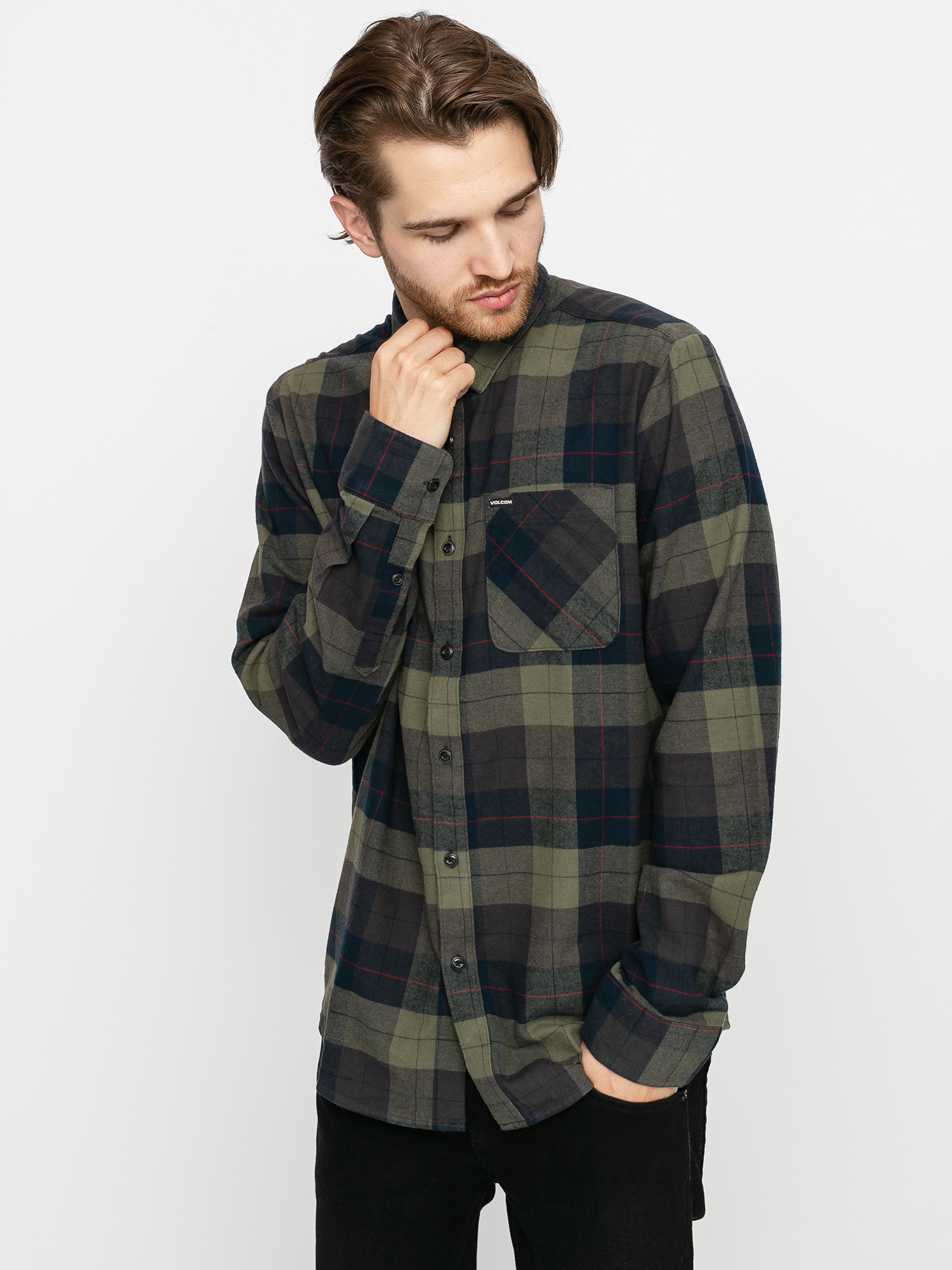 Koszula Volcom Caden Plaid (army green combo)