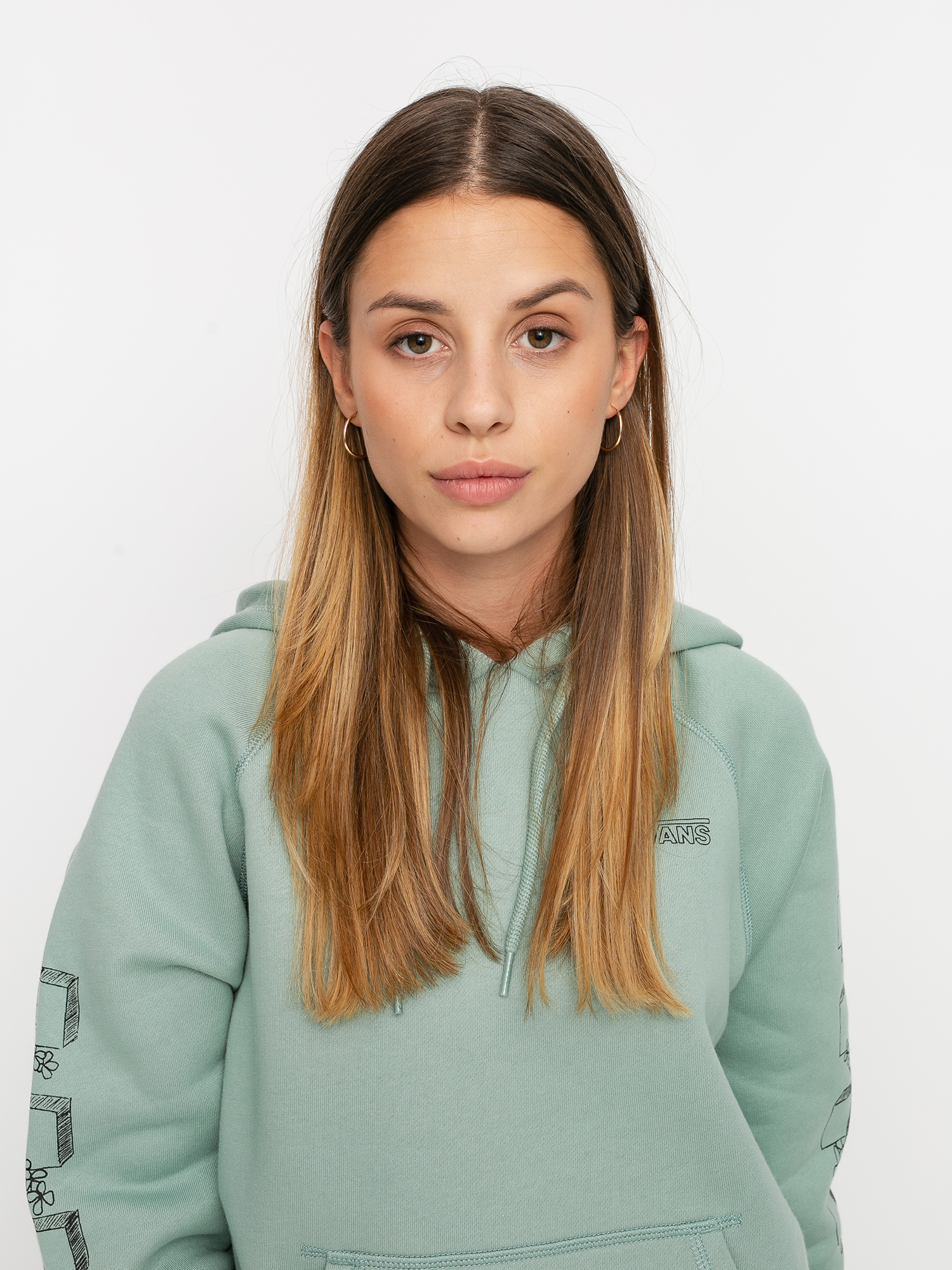 Bluza z kapturem Vans Heart Lizzie Versa HD Wmn (blue surf)