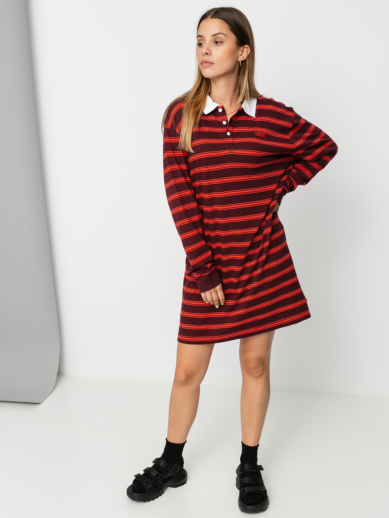 Sukienka Vans Stripe Polo Wmn (port royale)