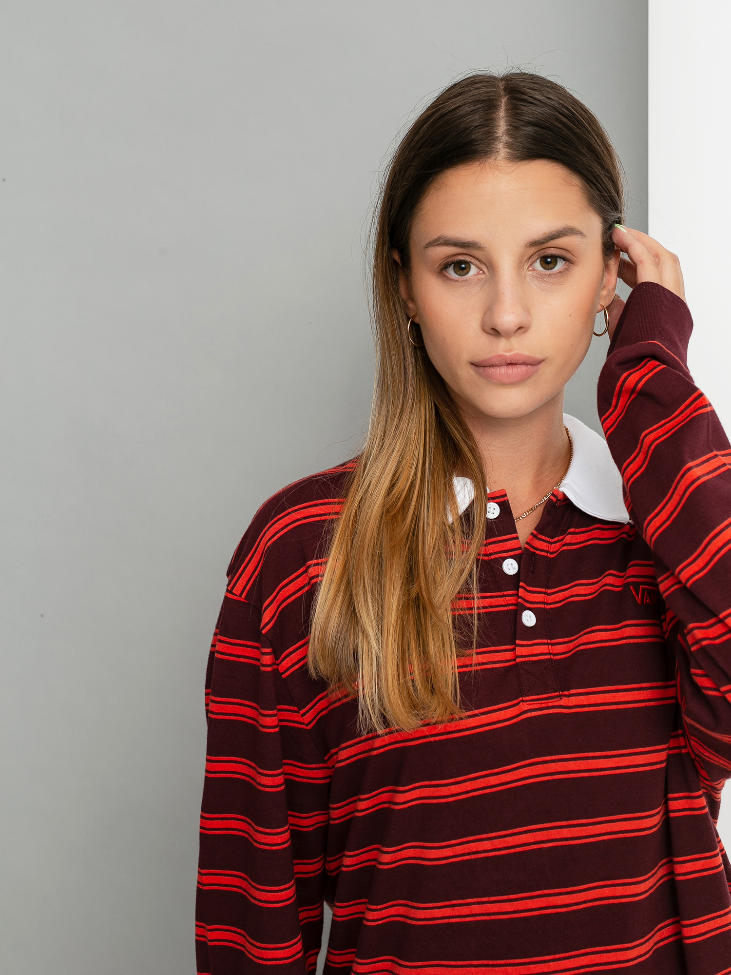 Sukienka Vans Stripe Polo Wmn (port royale)