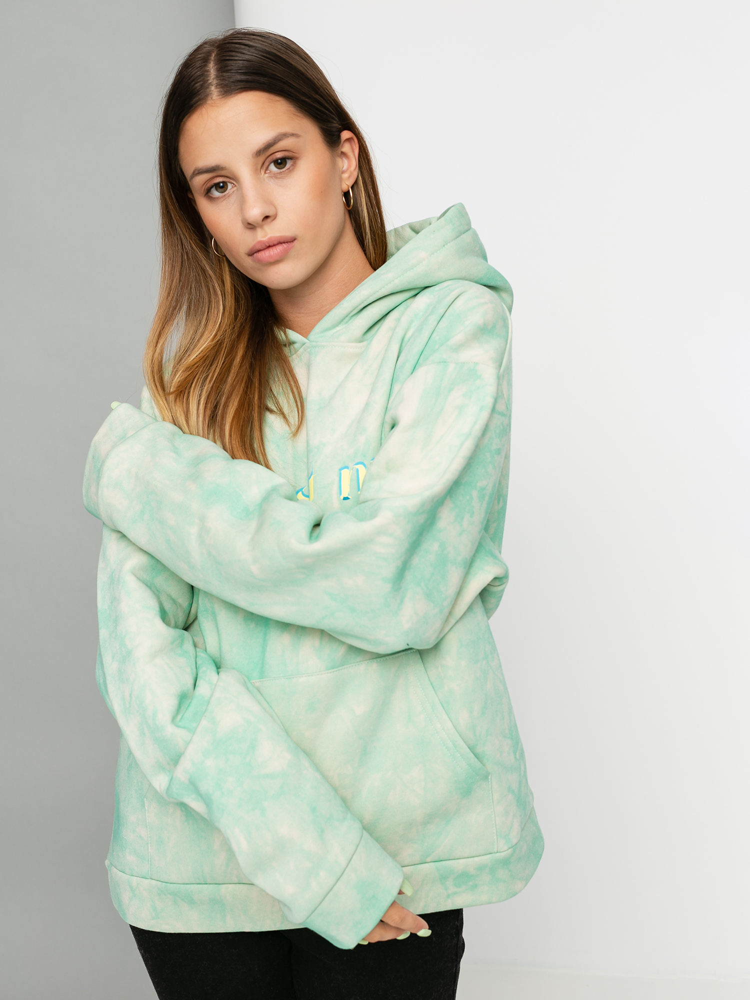 Bluza z kapturem Local Heroes Trust Me HD Wmn (green)