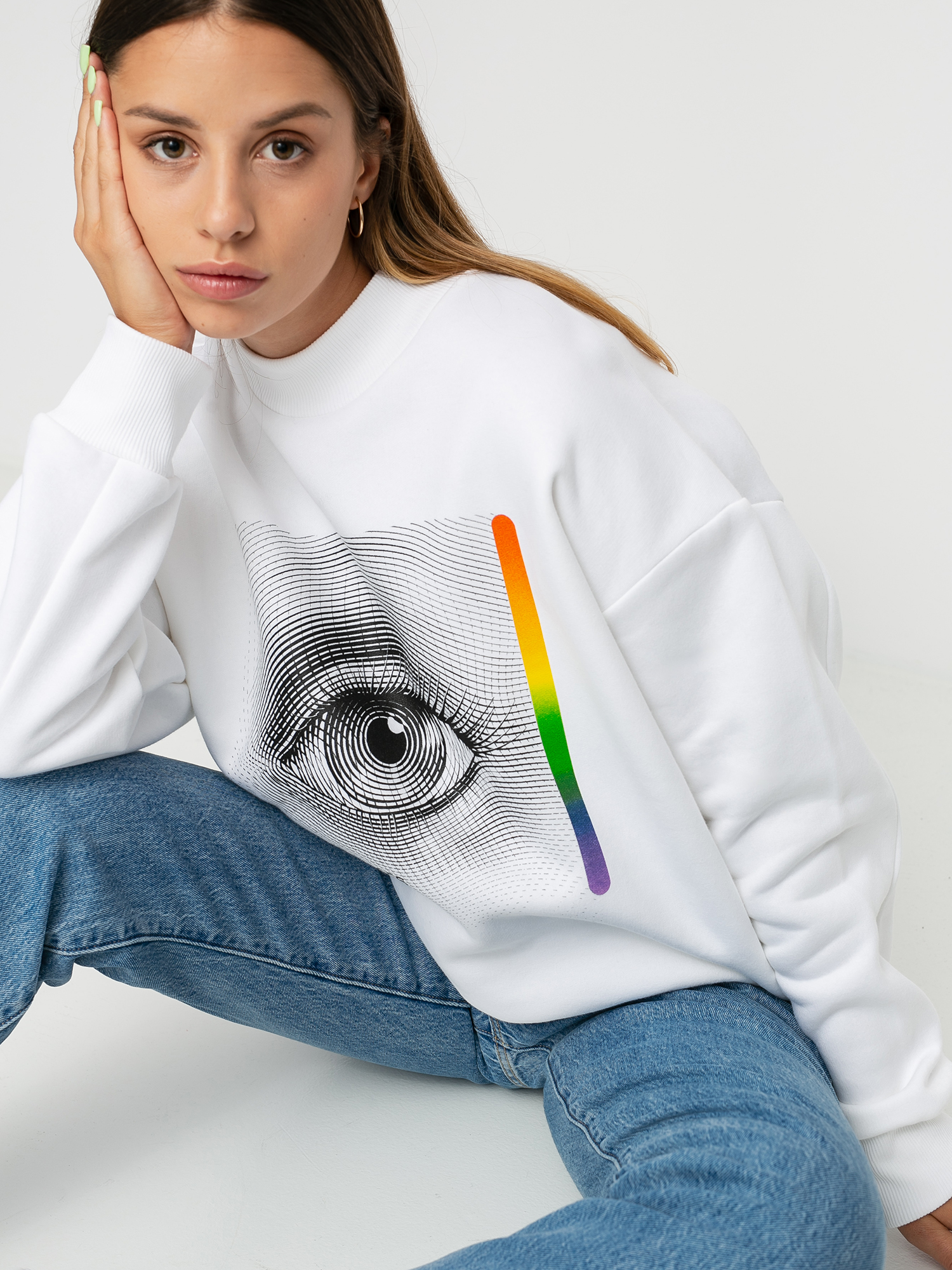 Bluza Local Heroes Curious Eye Wmn (white)