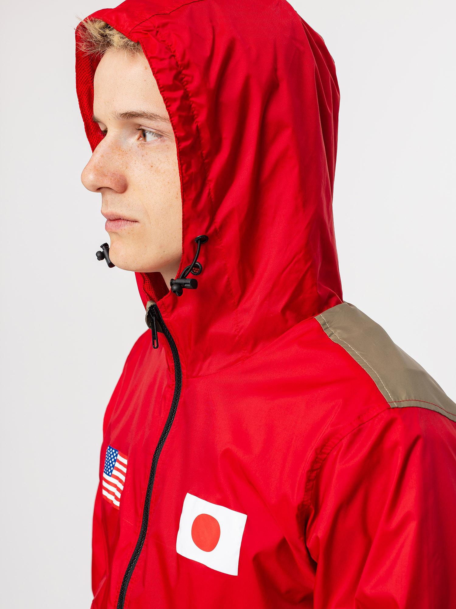 Kurtka HUF Flags Anorak (cyber red)