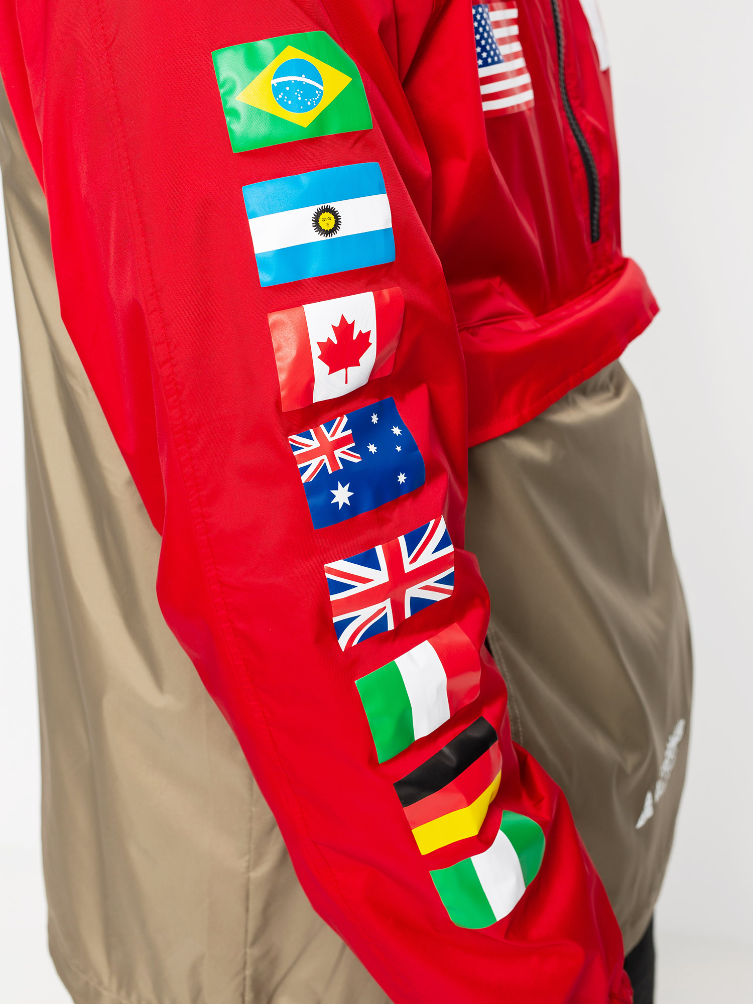 Kurtka HUF Flags Anorak (cyber red)