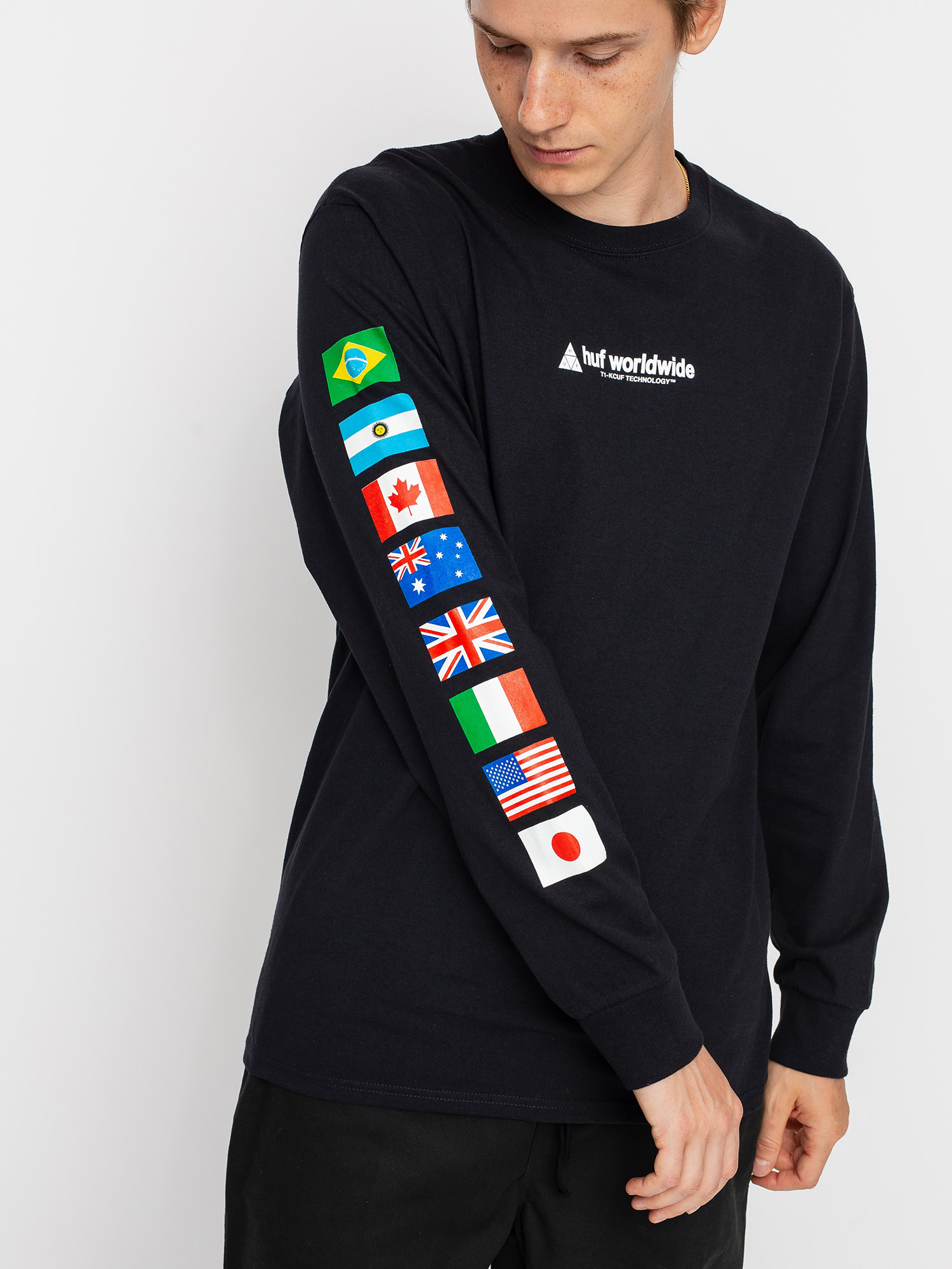 Longsleeve HUF Flag Union (black)