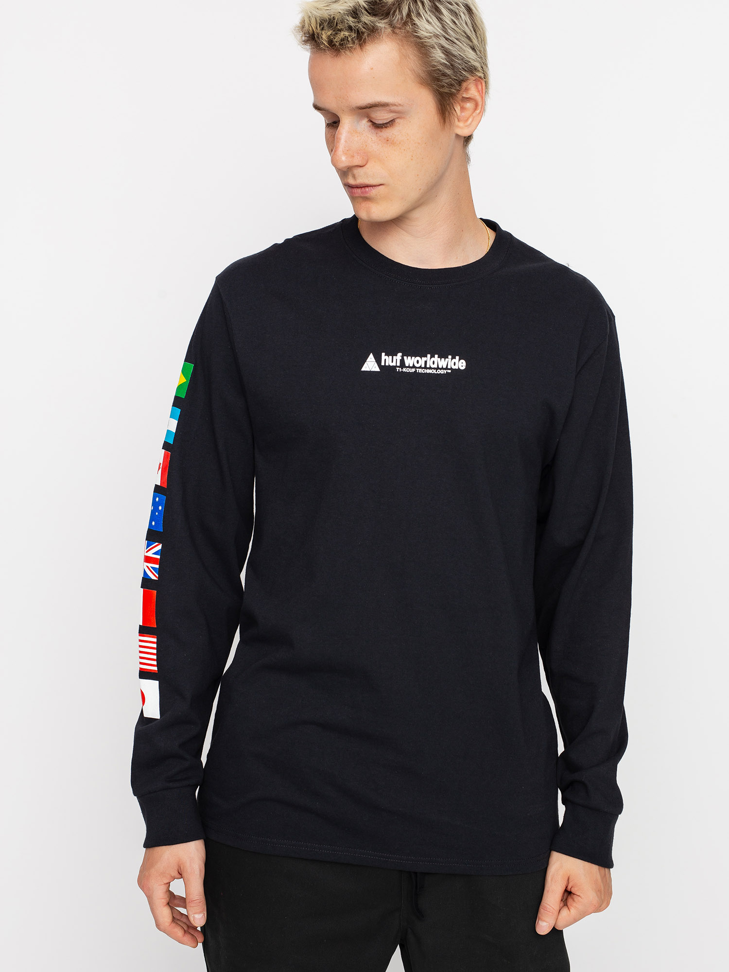 Longsleeve HUF Flag Union (black)