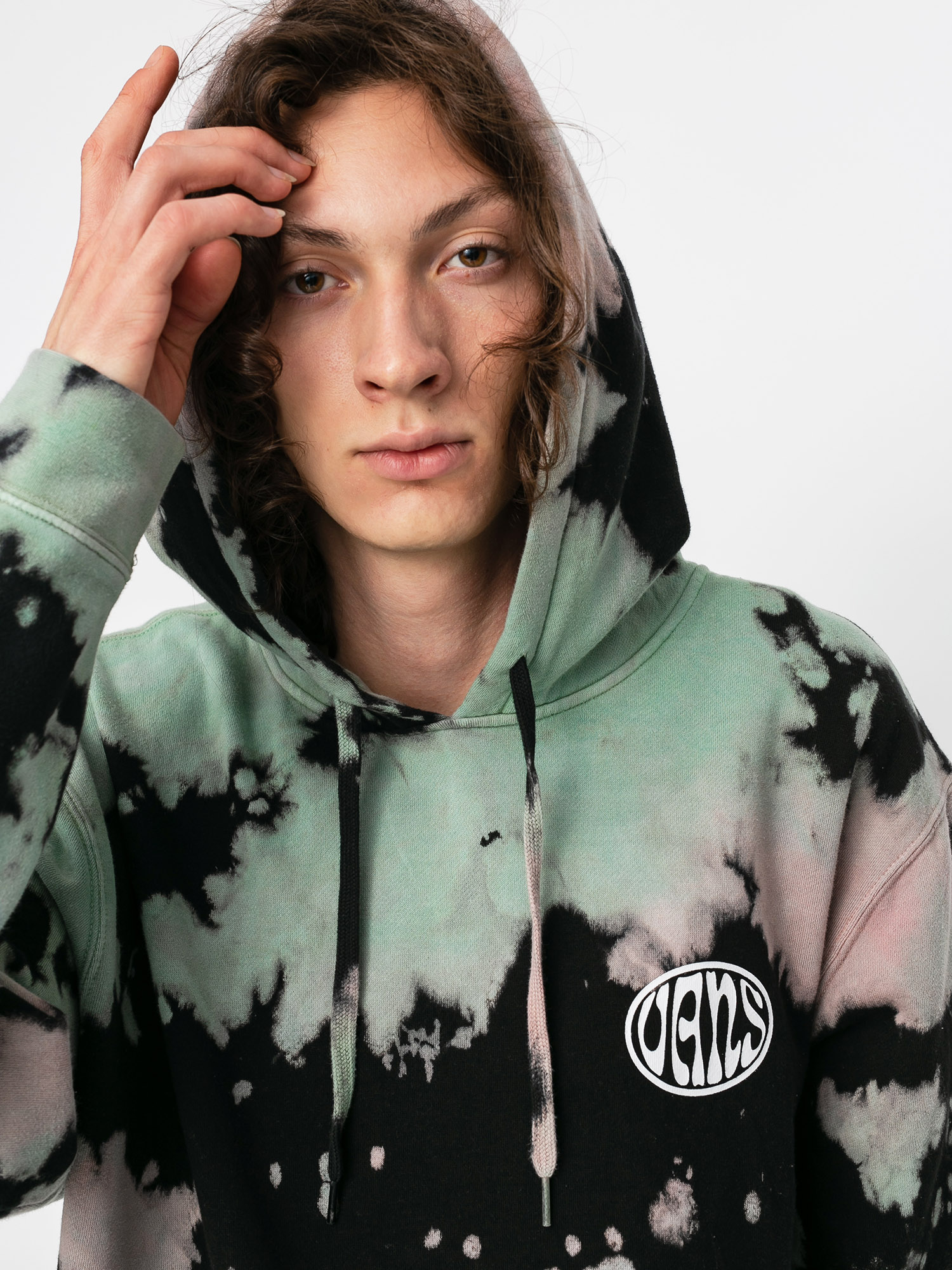 Bluza z kapturem Vans Hell Yeah HD (black tie dye)