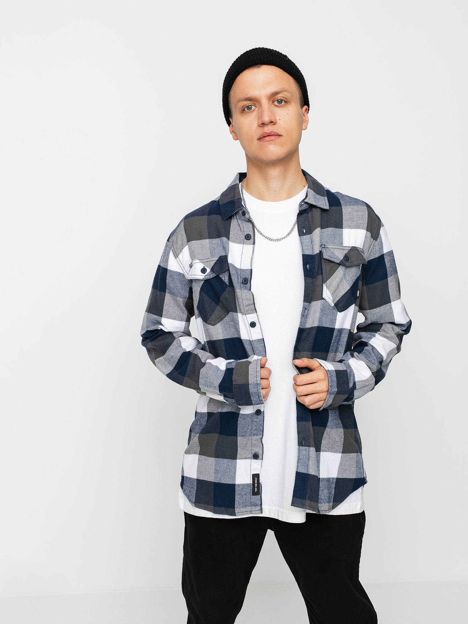Koszula Vans Box Flannel (white/dress blues)