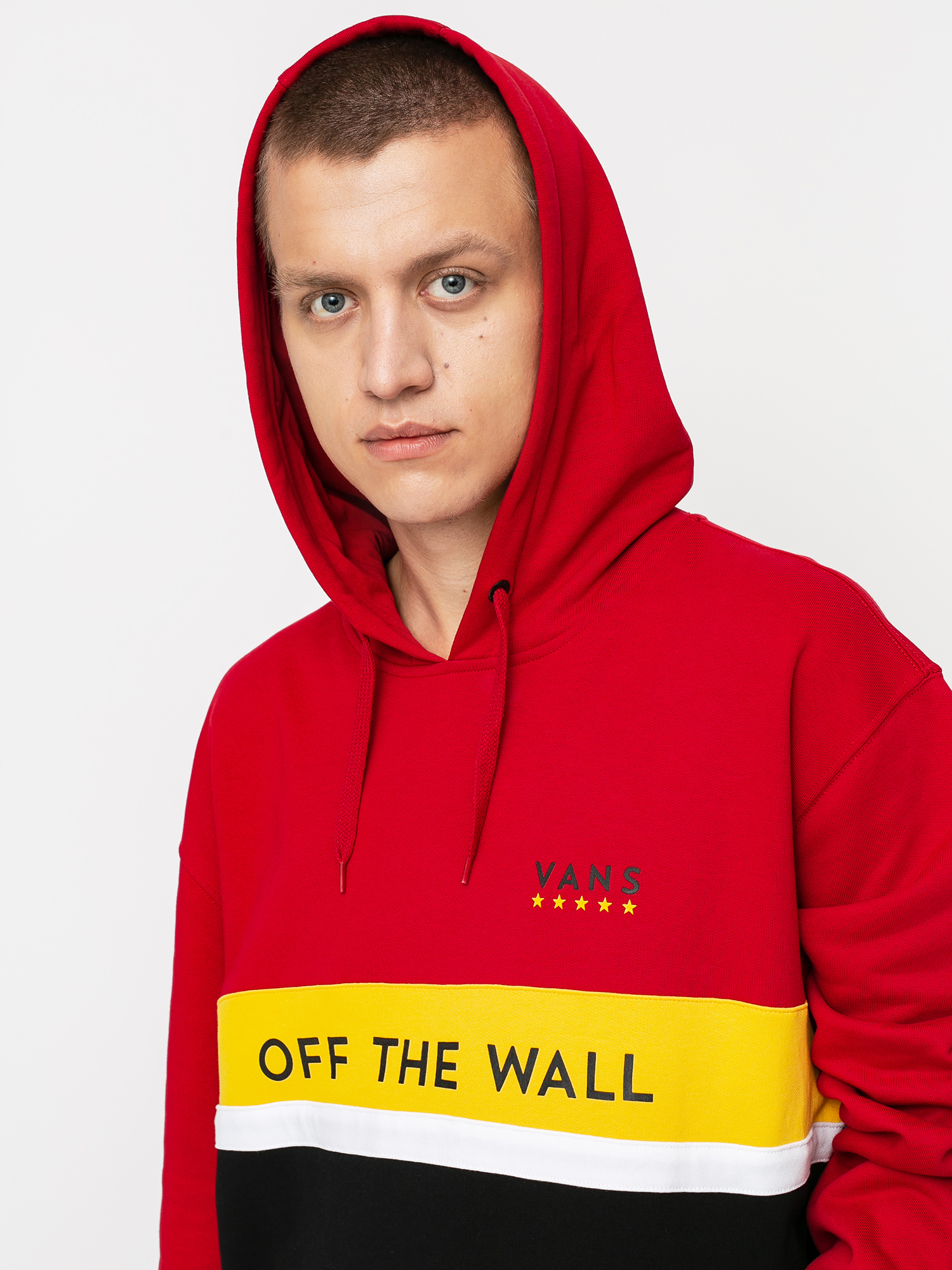 Bluza z kapturem Vans Victory HD (black/chili pepper/lemon chrome)