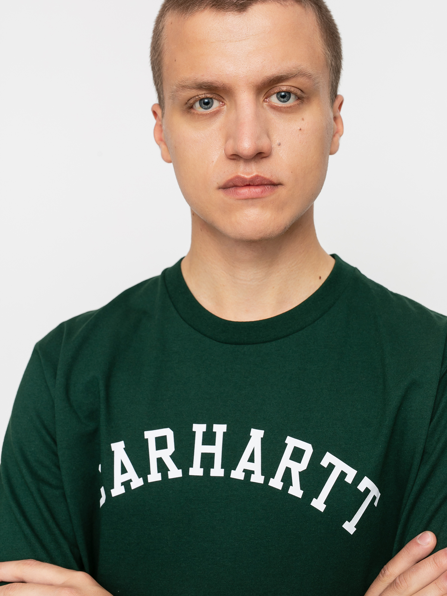 T-shirt Carhartt WIP University (bottle green/white)