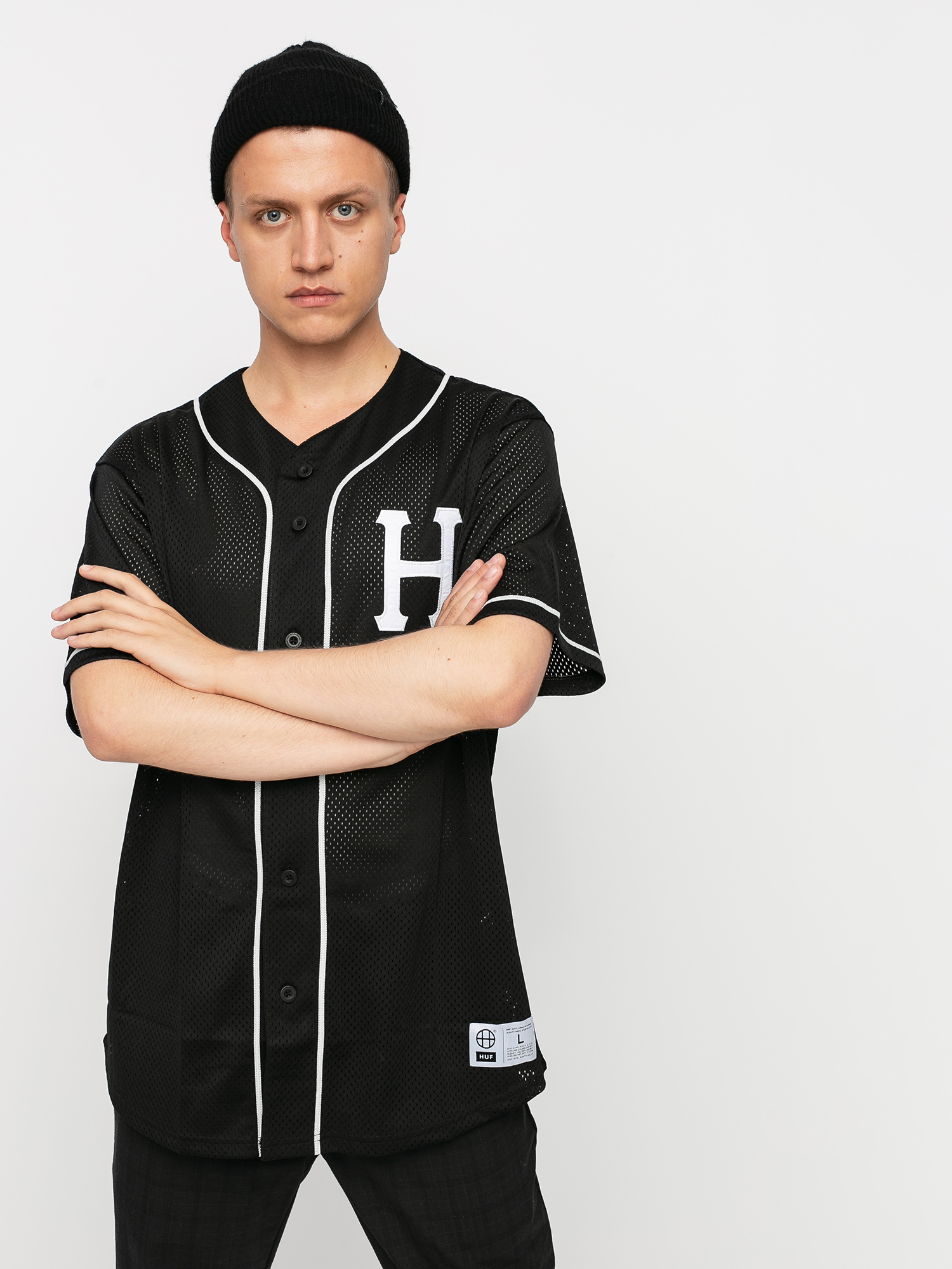 Koszula HUF Harlem Baseball Jersey (black)