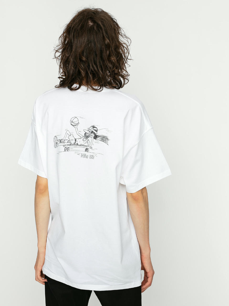 T-shirt Nike SB Duder (white/black)