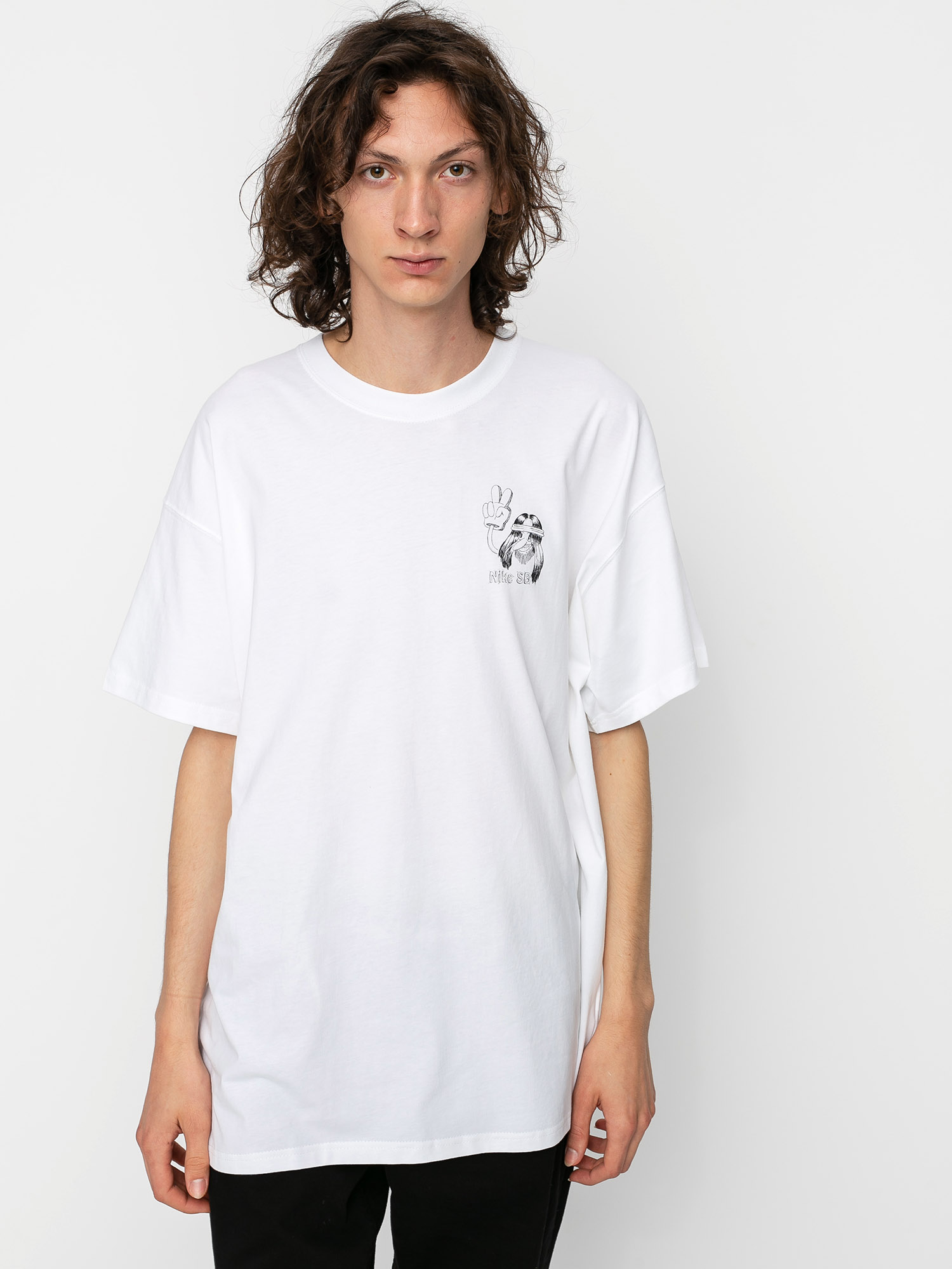 T-shirt Nike SB Duder (white/black)