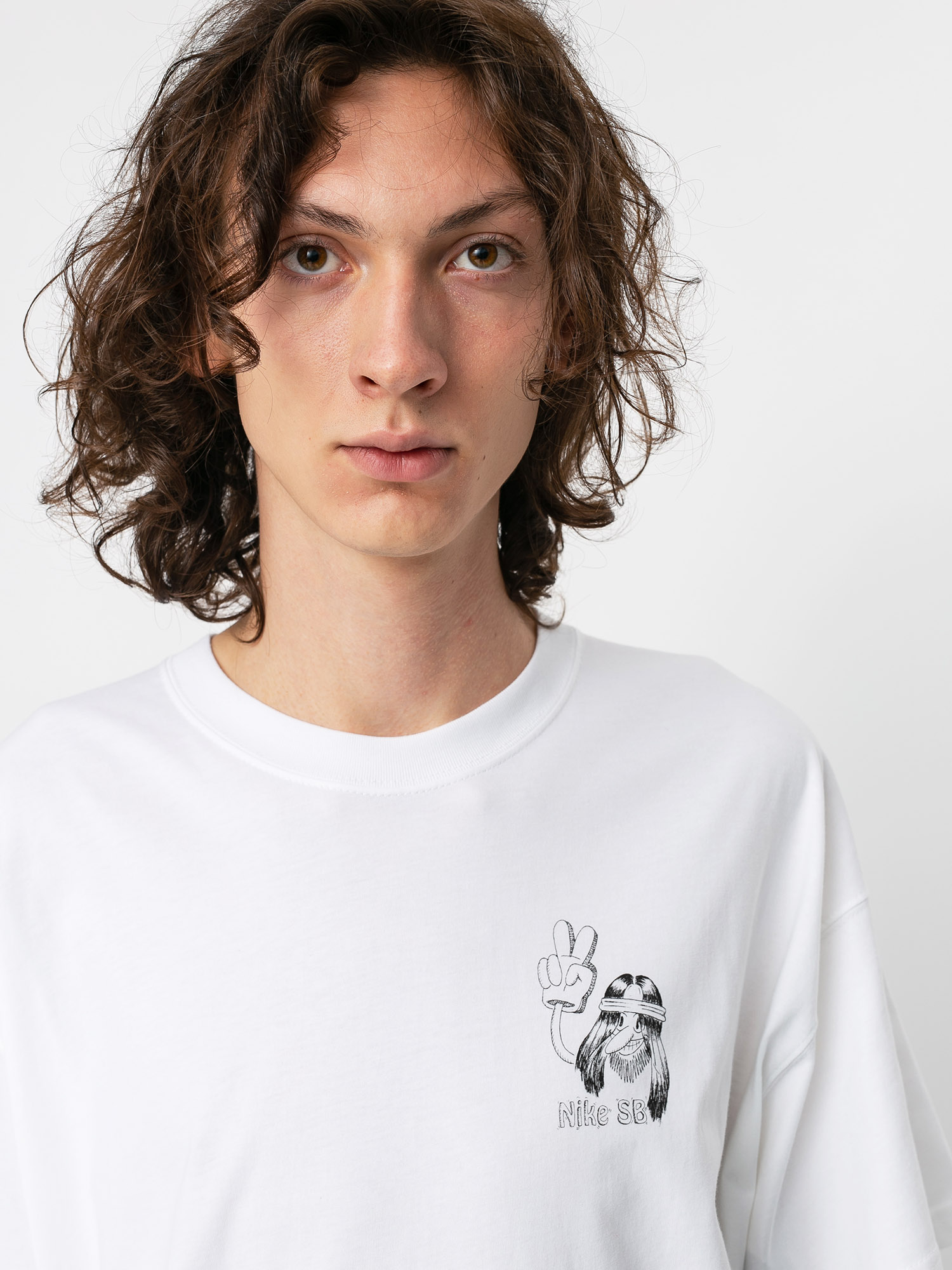 T-shirt Nike SB Duder (white/black)