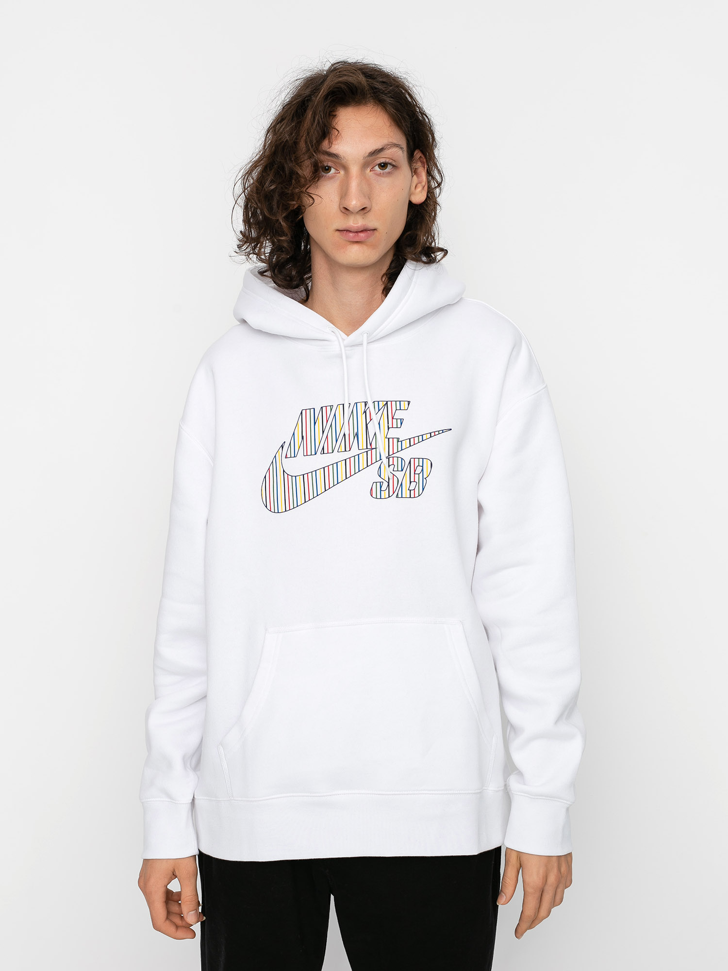 Bluza z kapturem Nike SB Stripes HD (white)