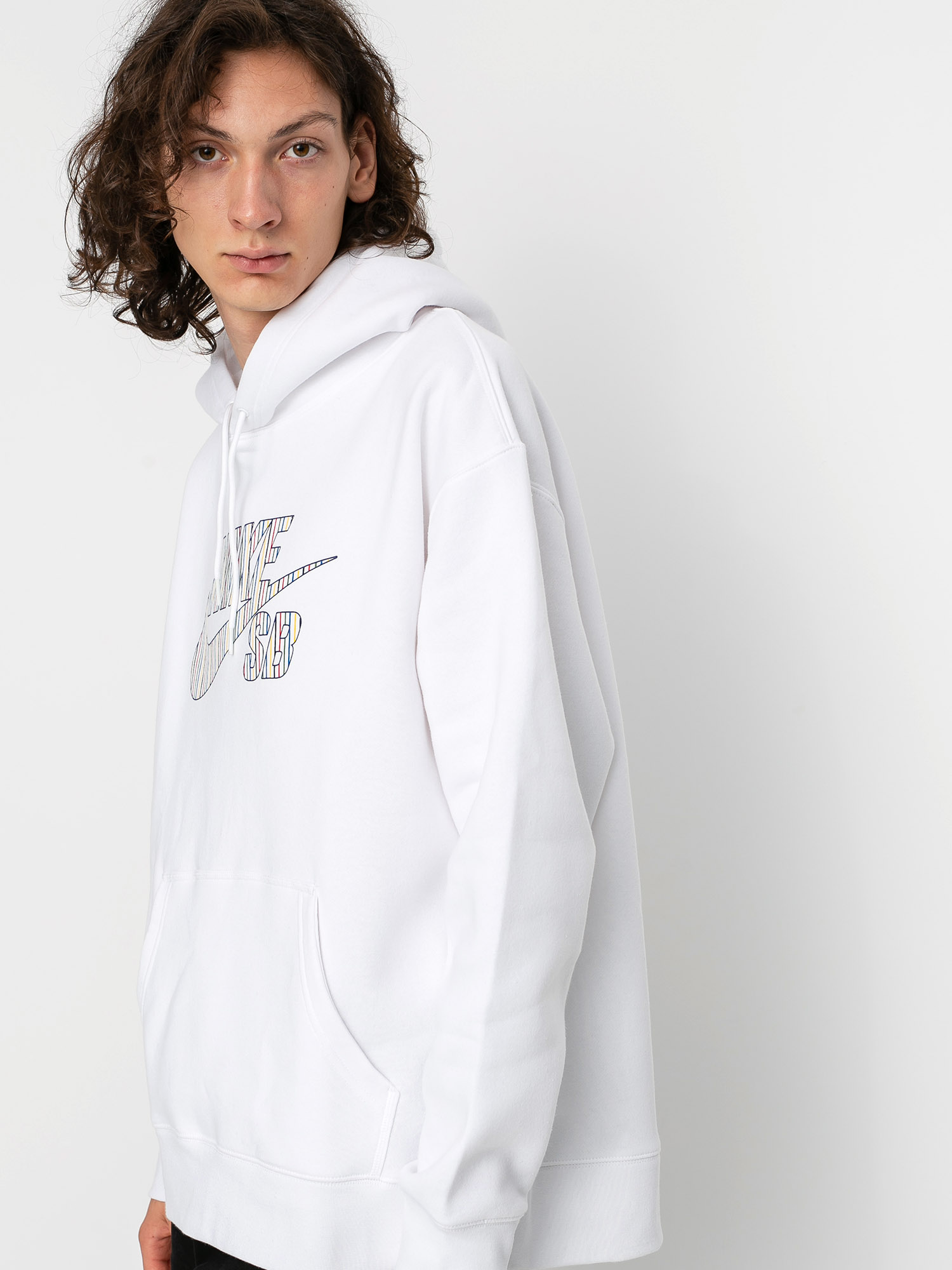 Bluza z kapturem Nike SB Stripes HD (white)