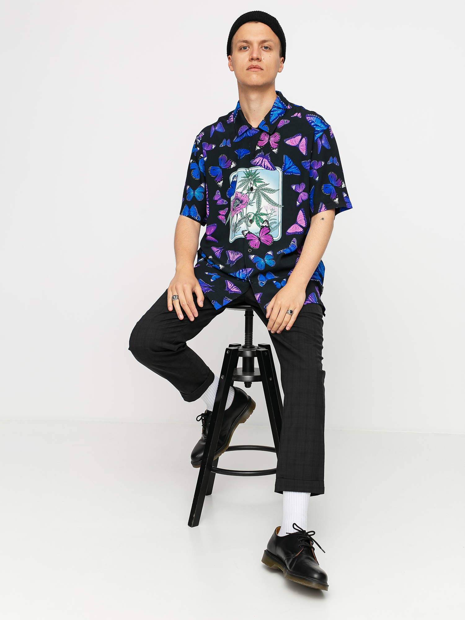 Koszula HUF Papillon Woven (black)