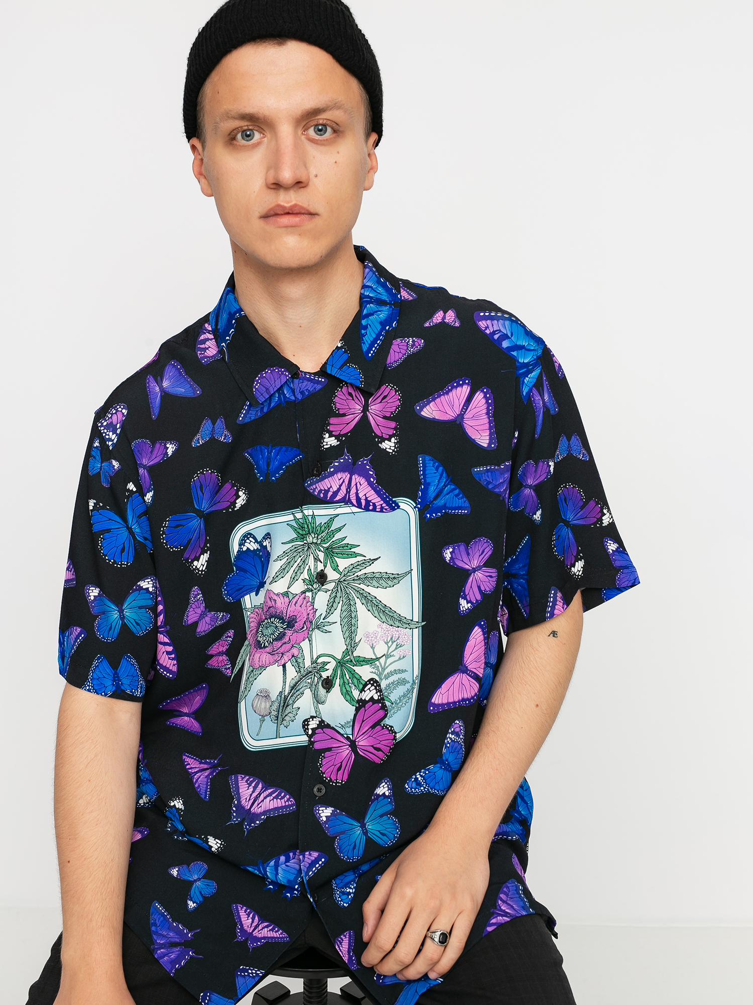 Koszula HUF Papillon Woven (black)
