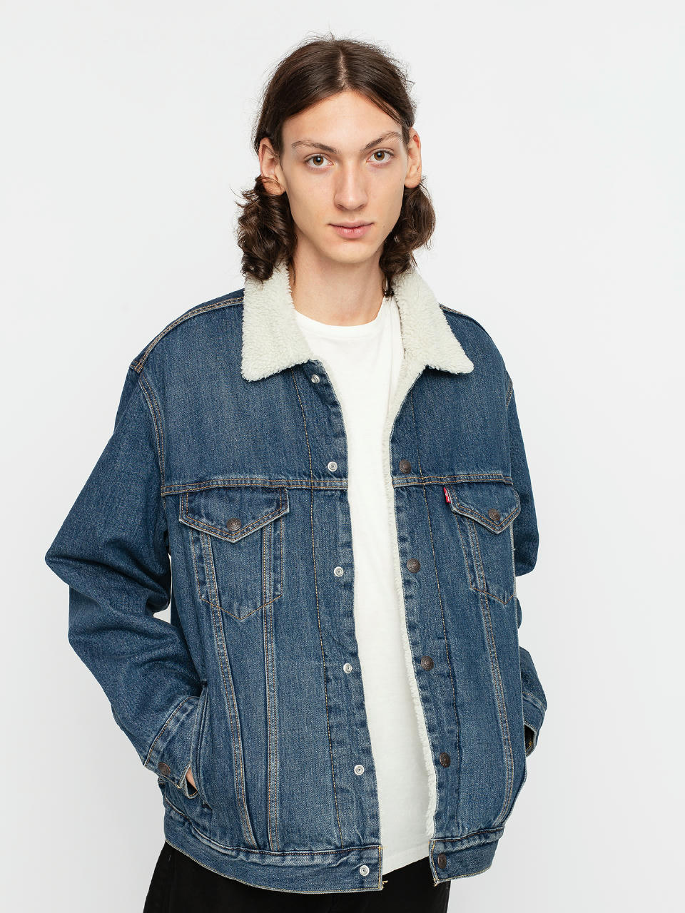 Kurtka Levi's® Vtg Fit Sherpa Trucker (dark indigo)