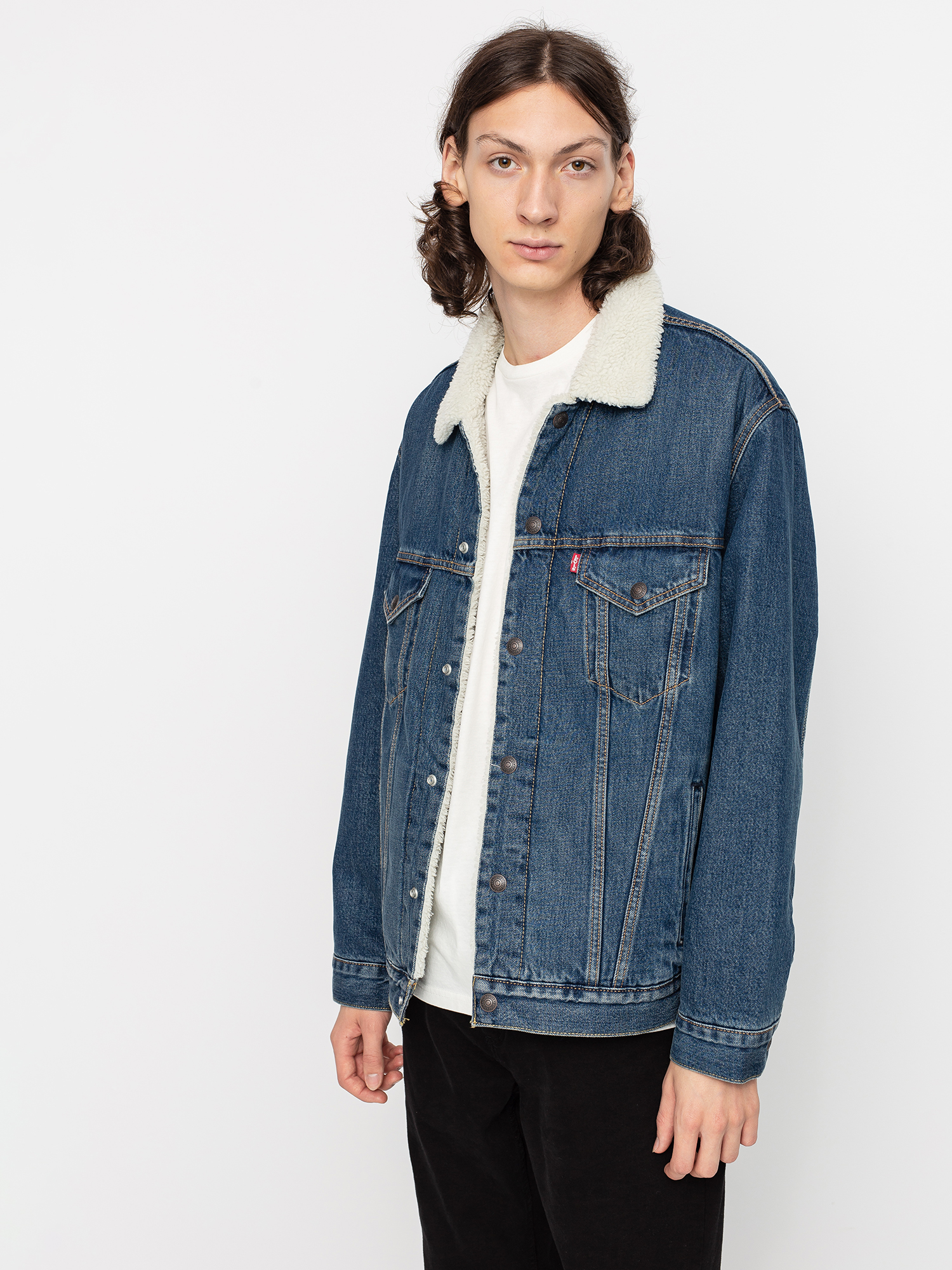 Kurtka Levi's® Vtg Fit Sherpa Trucker (dark indigo)