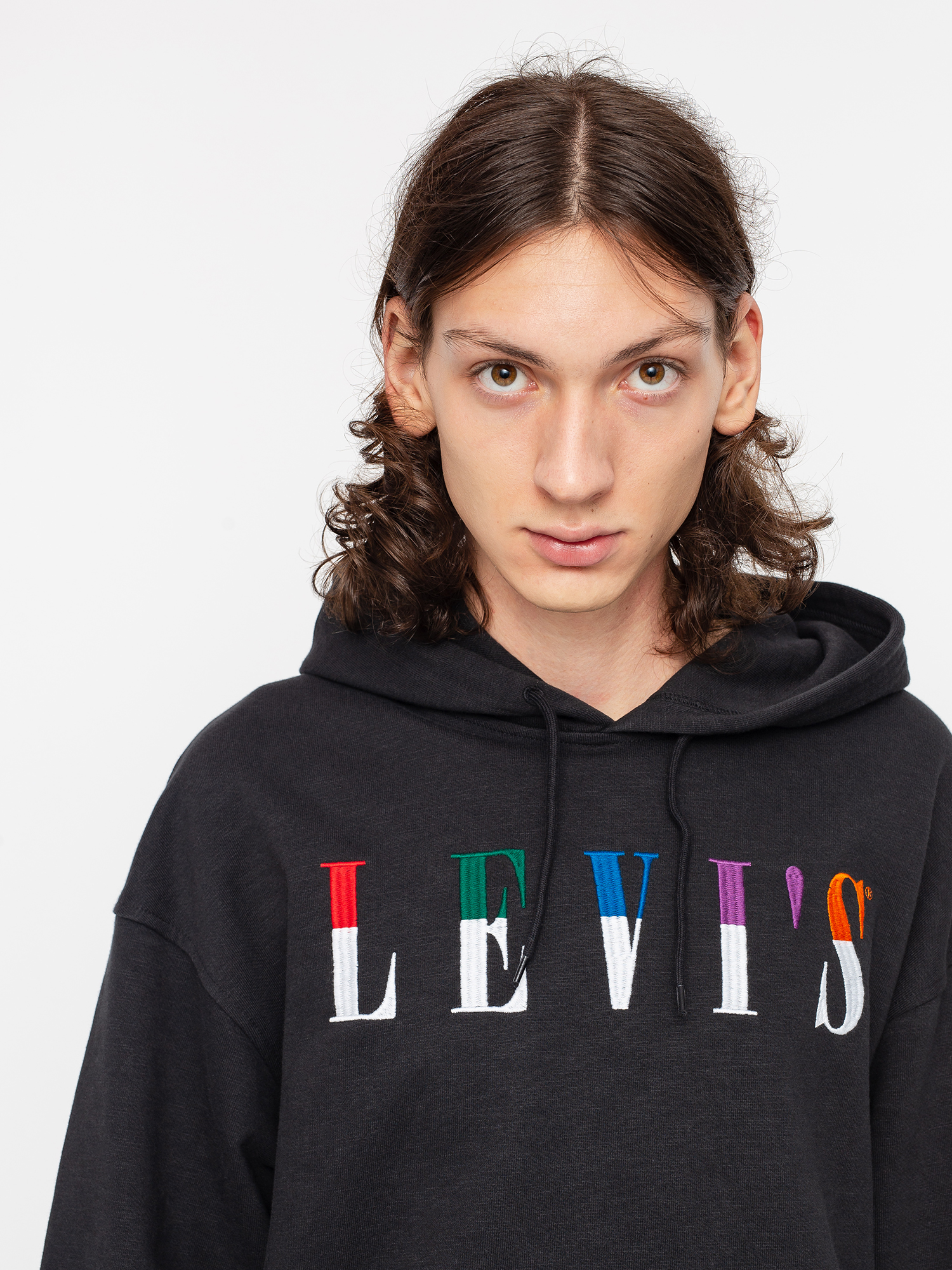 Bluza z kapturem Levi's® T2 Relaxed Graphic HD (ssnl serif po jet black)