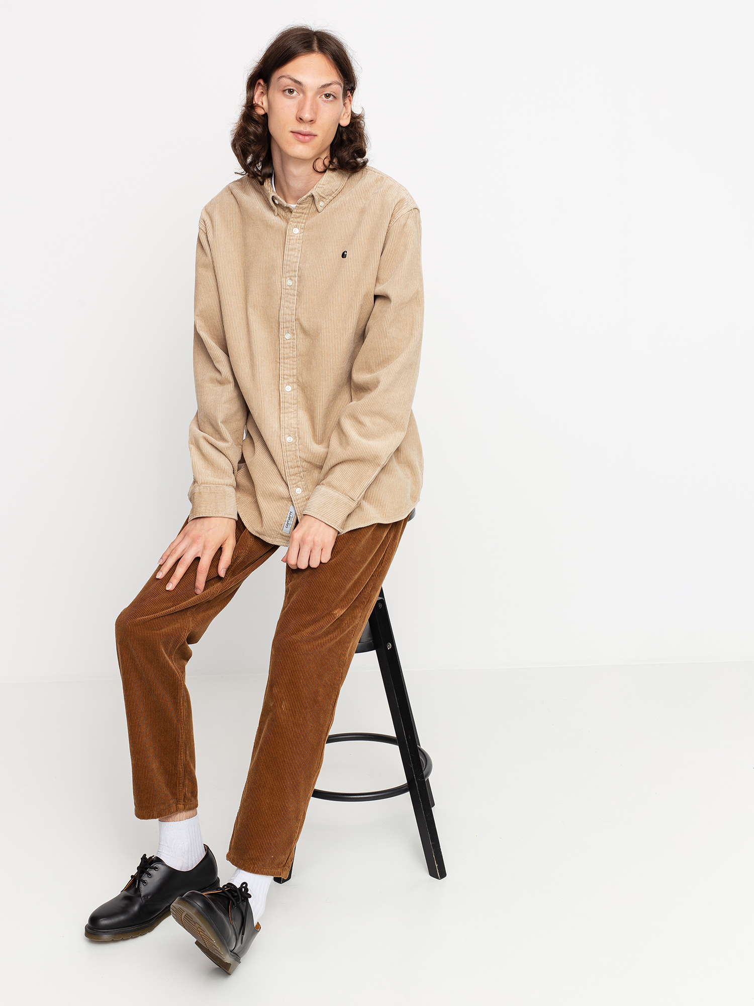 Koszula Carhartt WIP Madison Cord (wall/black)