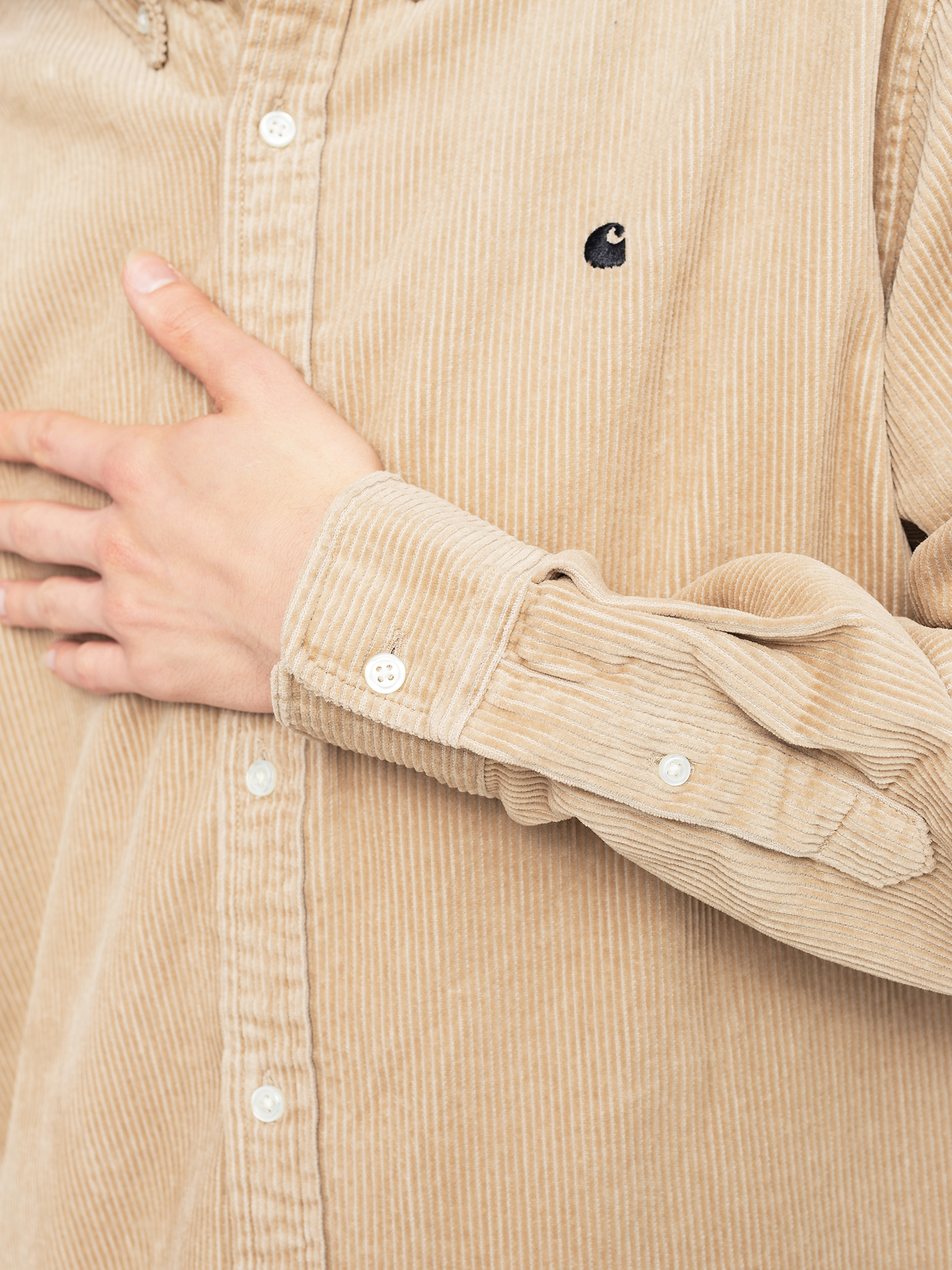 Koszula Carhartt WIP Madison Cord (wall/black)