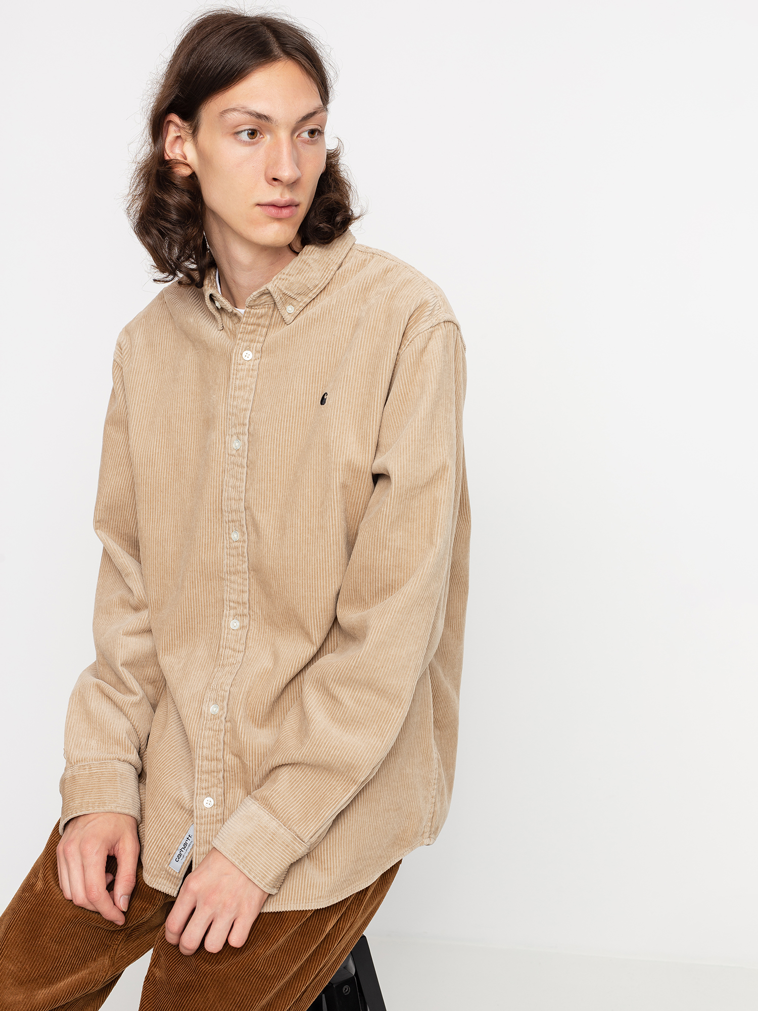 Koszula Carhartt WIP Madison Cord (wall/black)