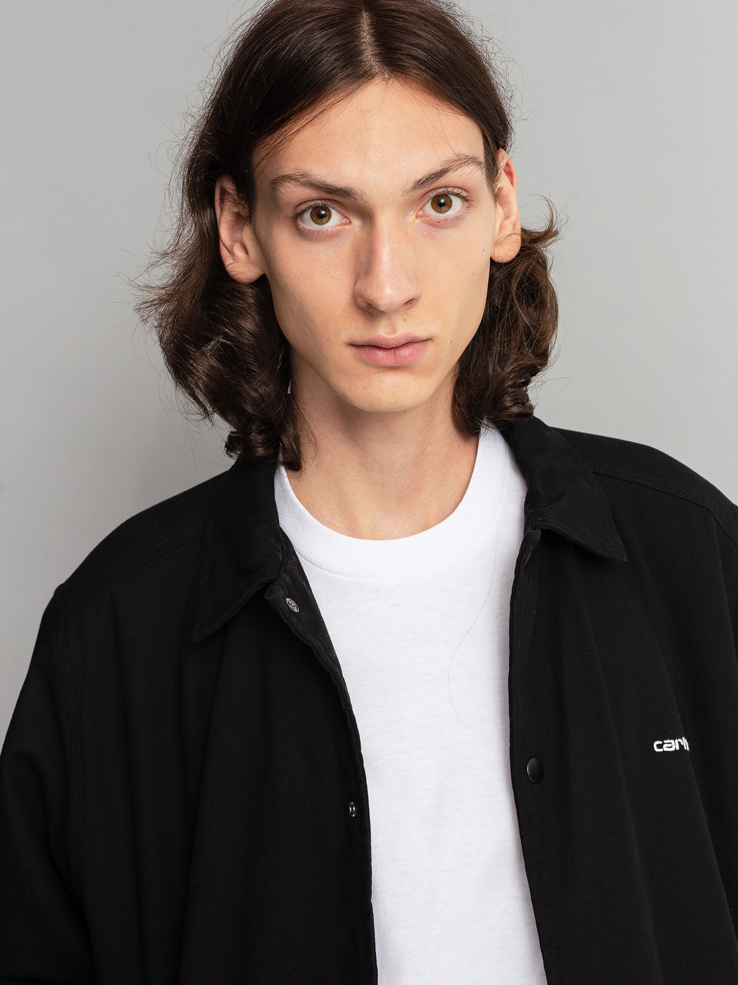 Kurtka Carhartt WIP Canvas Coach (black/white)