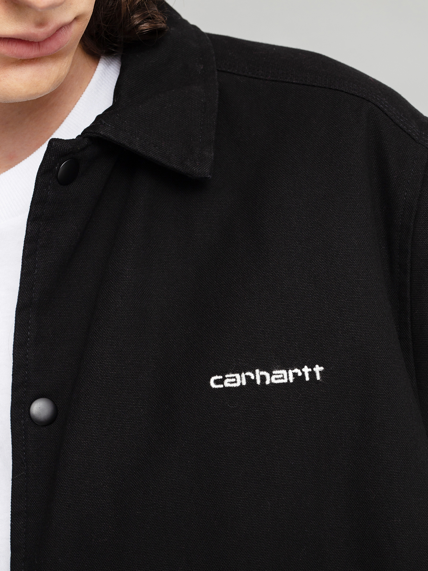 Kurtka Carhartt WIP Canvas Coach (black/white)
