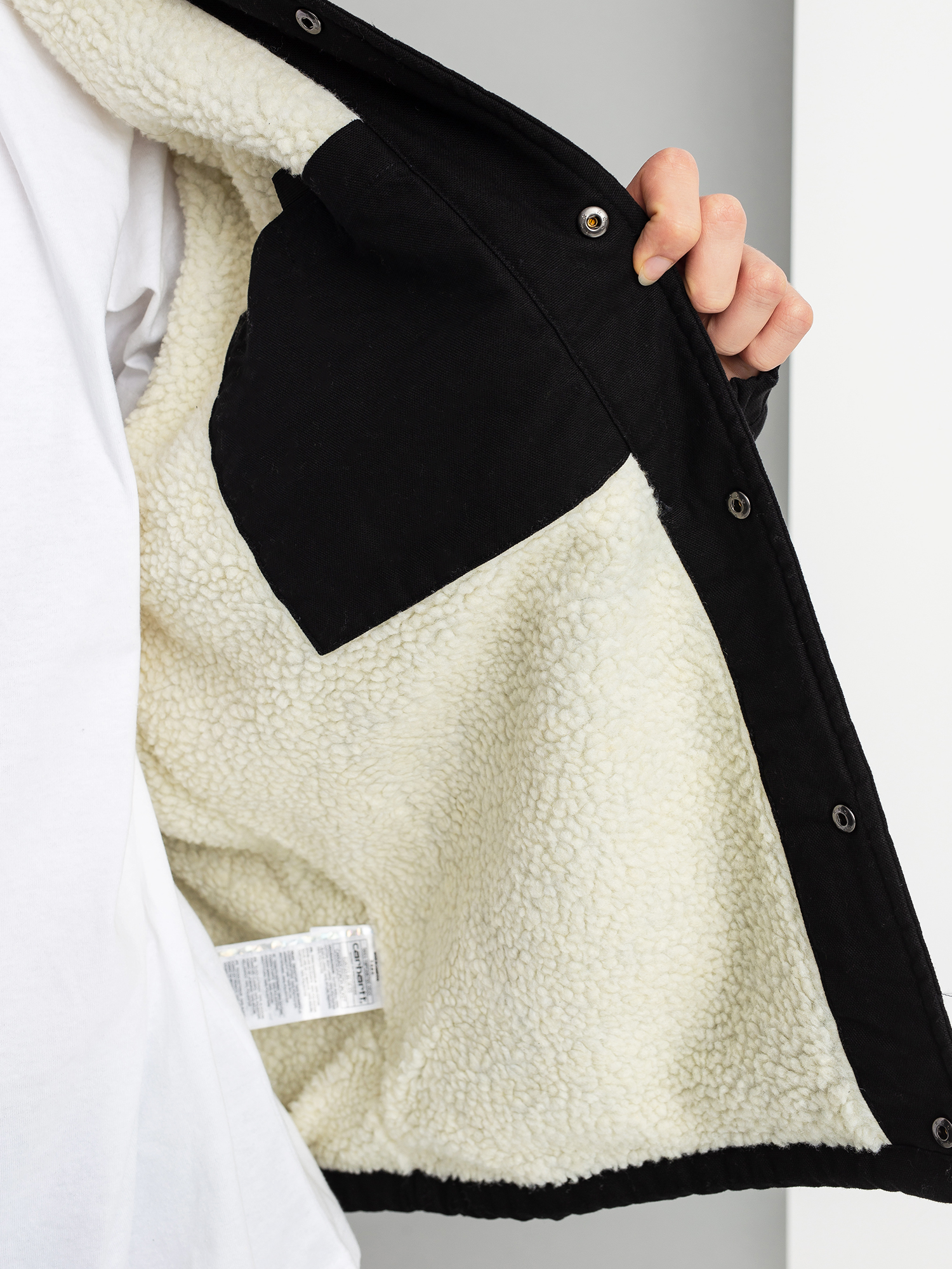 Kurtka Carhartt WIP Canvas Coach (black/white)