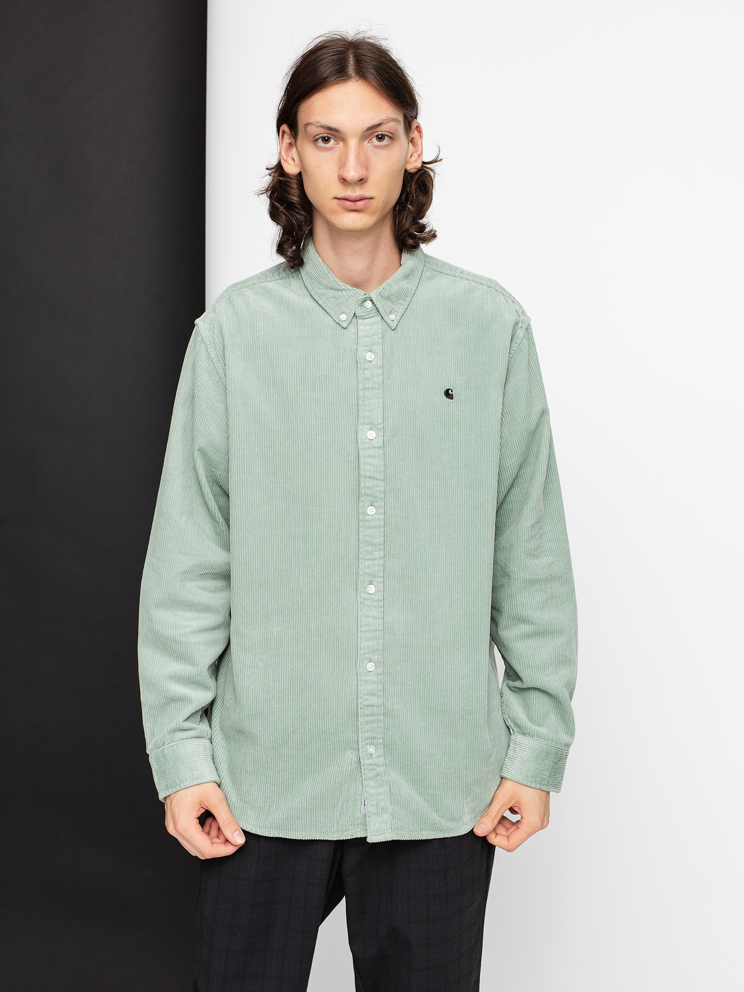 Koszula Carhartt WIP Madison Cord (frosted green/black)