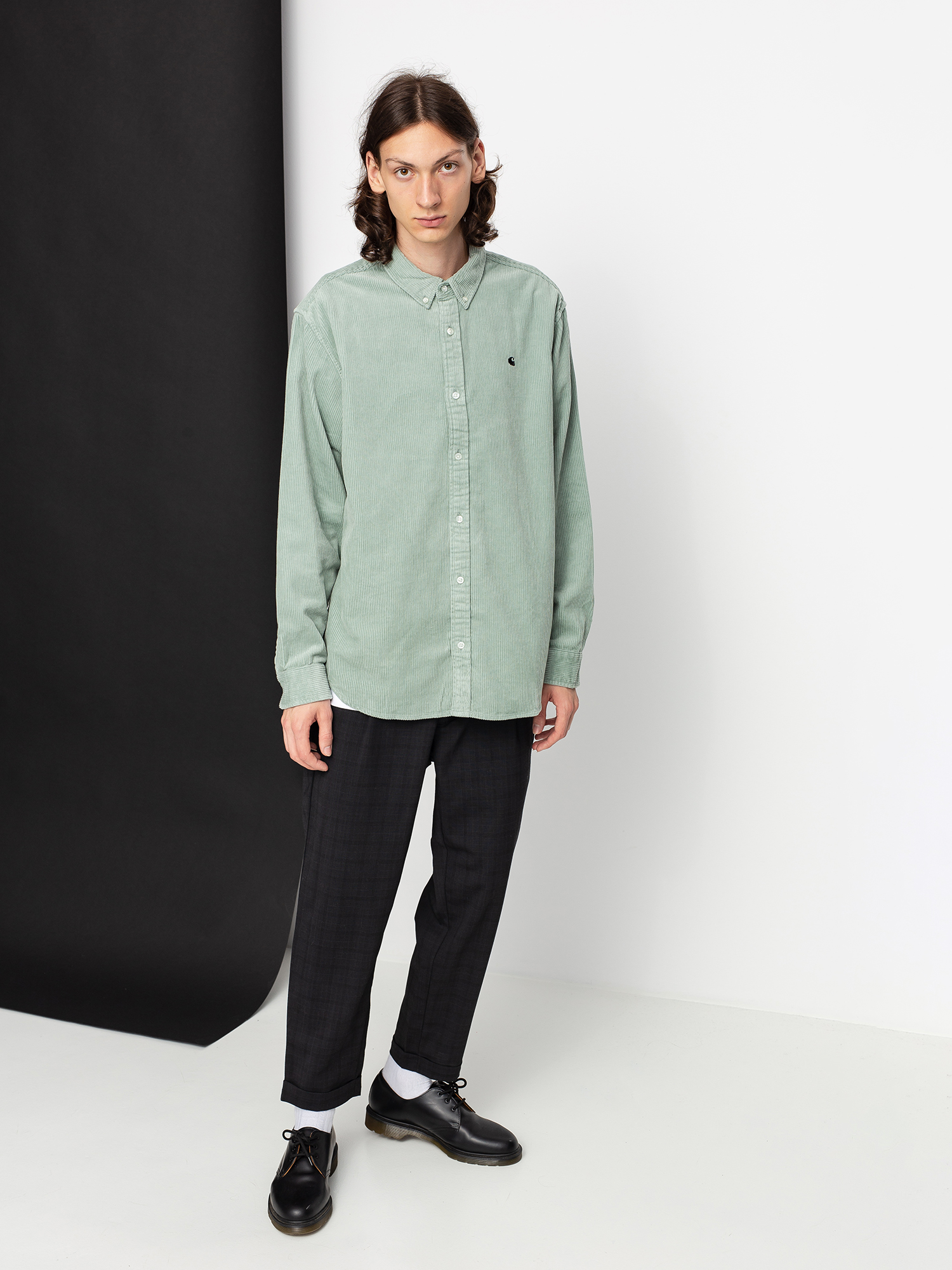 Koszula Carhartt WIP Madison Cord (frosted green/black)