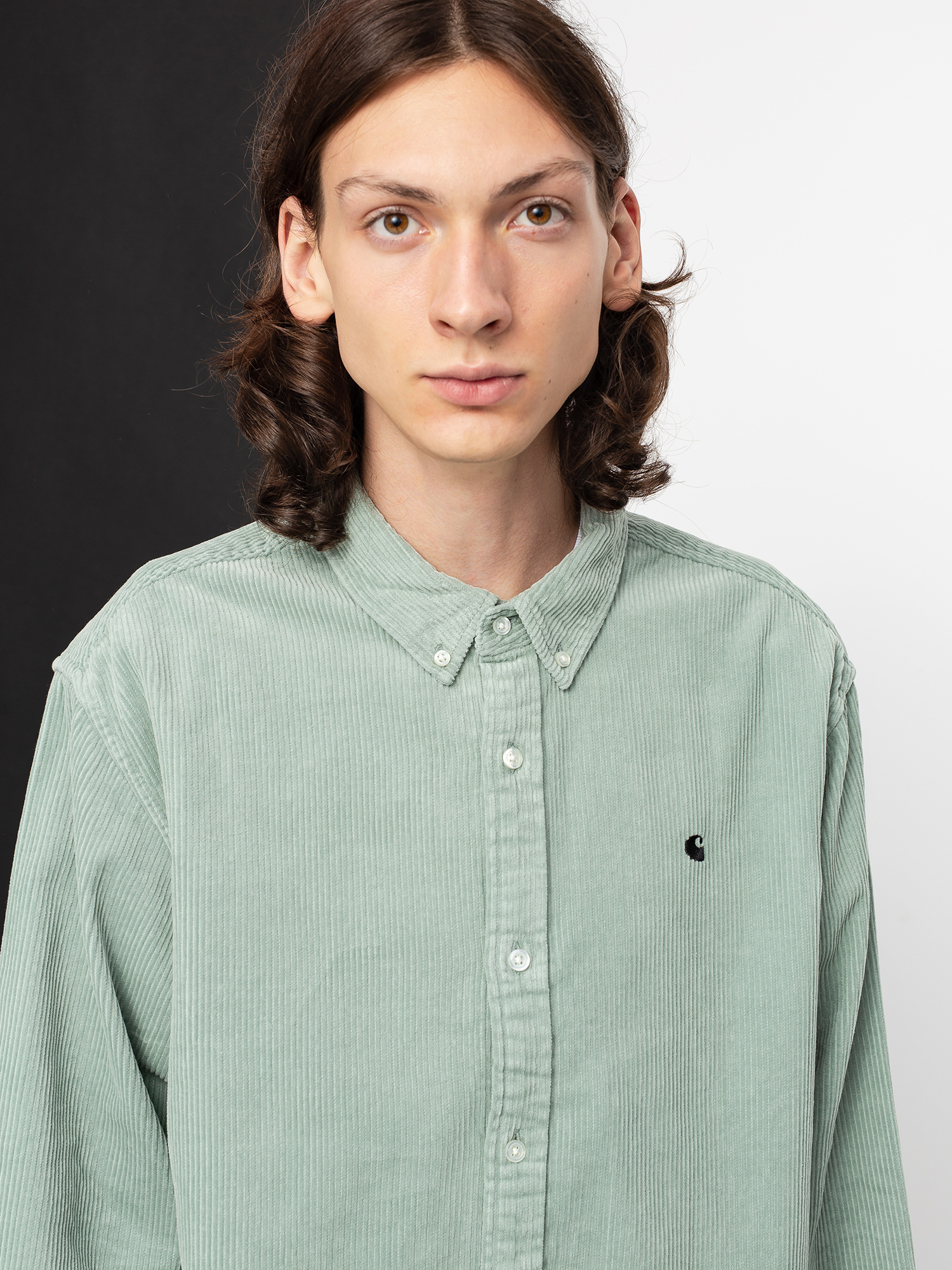 Koszula Carhartt WIP Madison Cord (frosted green/black)