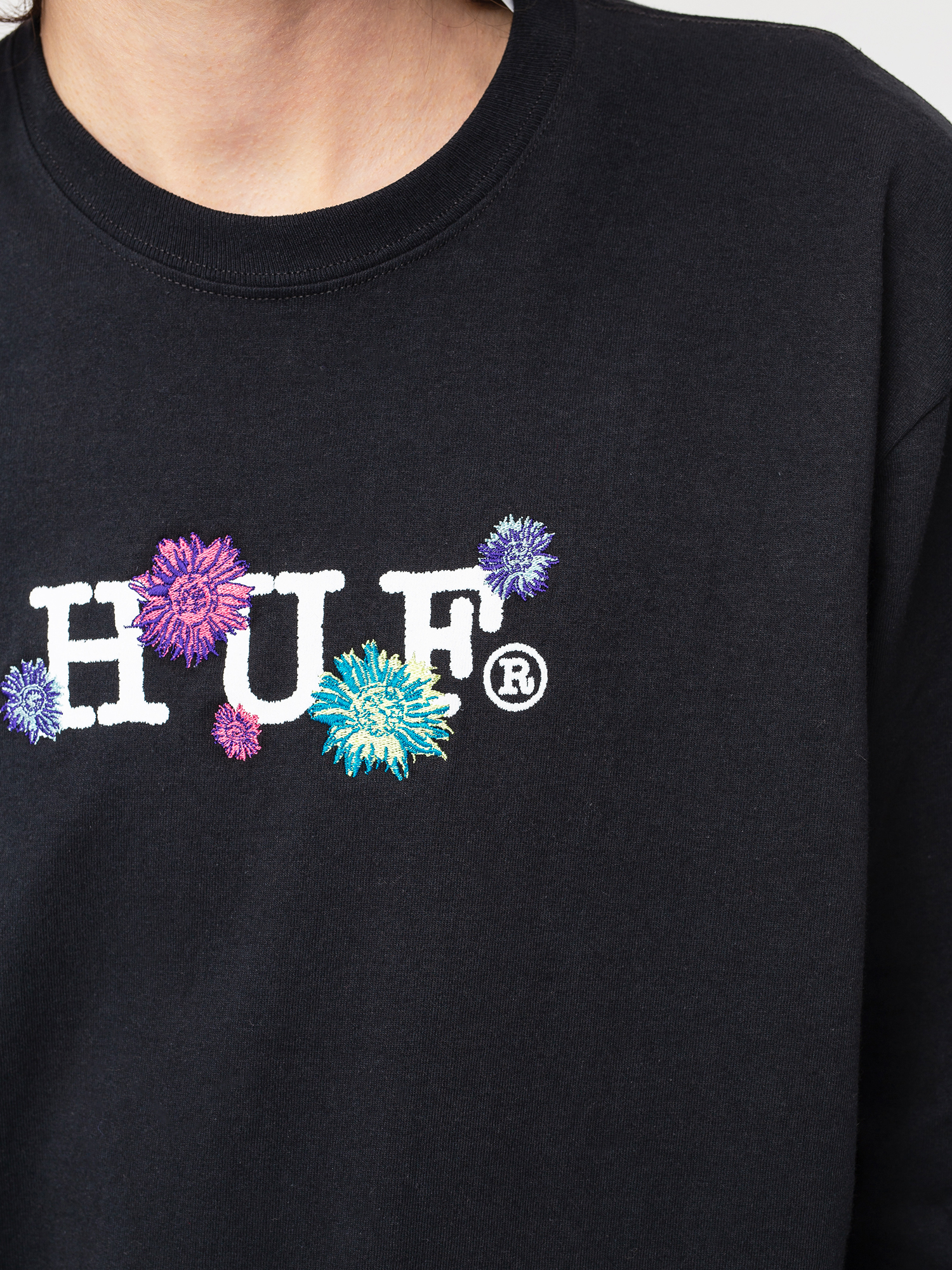 Longsleeve HUF Psycho Daisies (black)