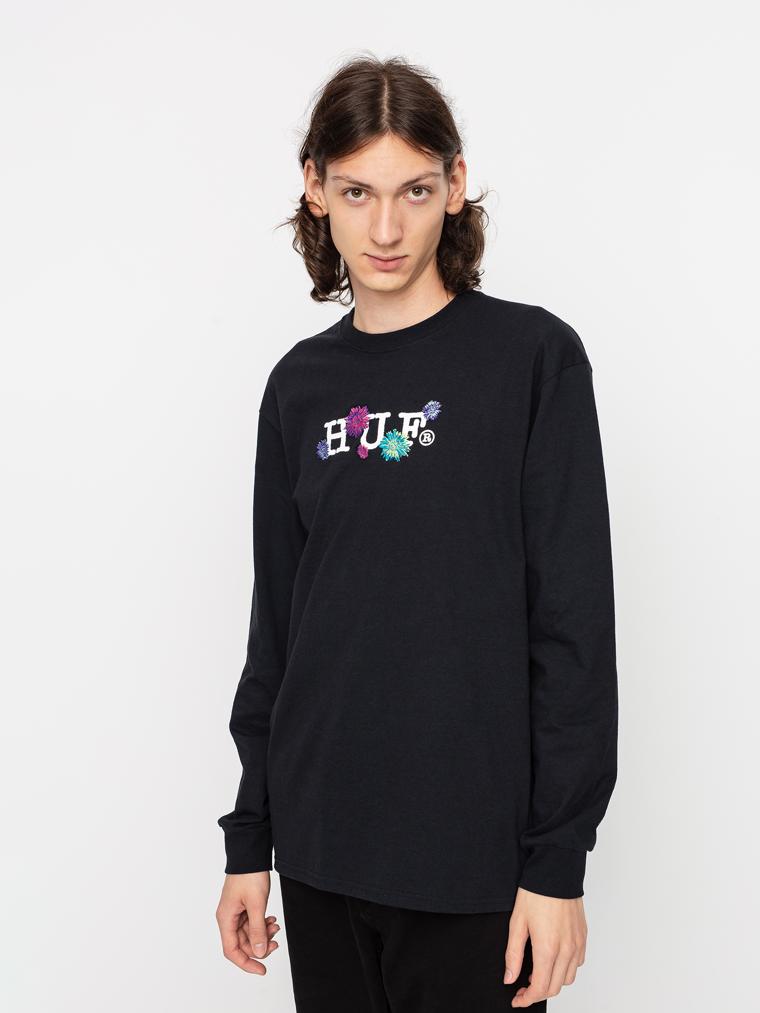 Longsleeve HUF Psycho Daisies (black)