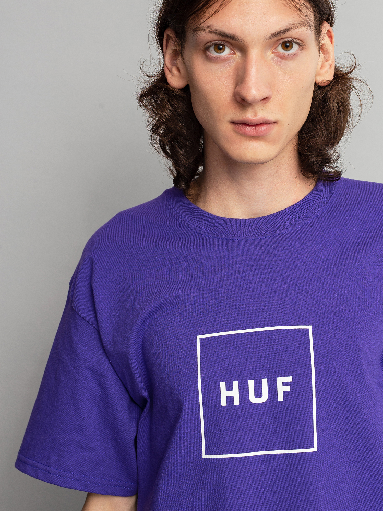 T-shirt HUF Essentials Box Logo (purple)