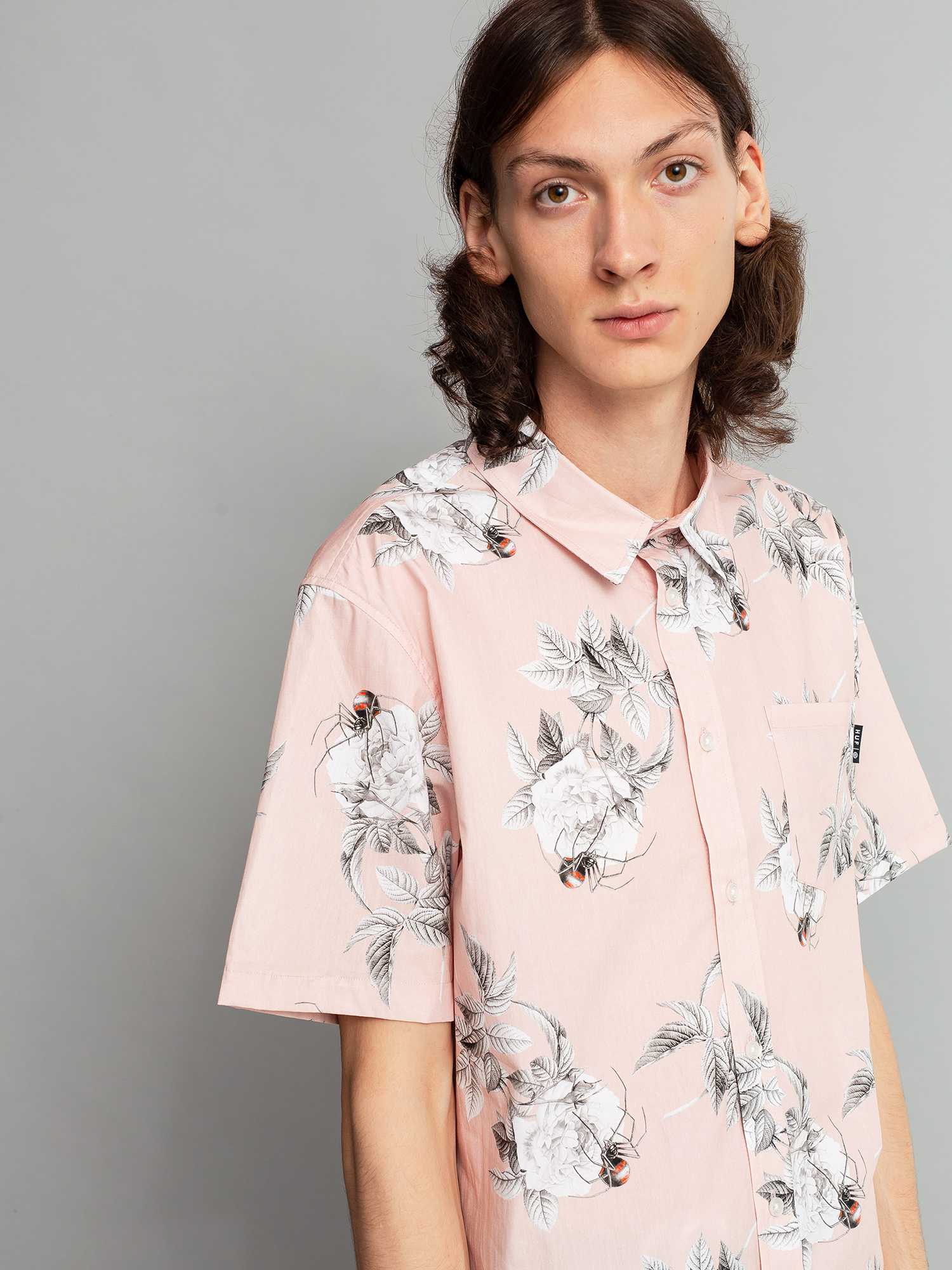 Koszula HUF Widower Woven (plastic pink)