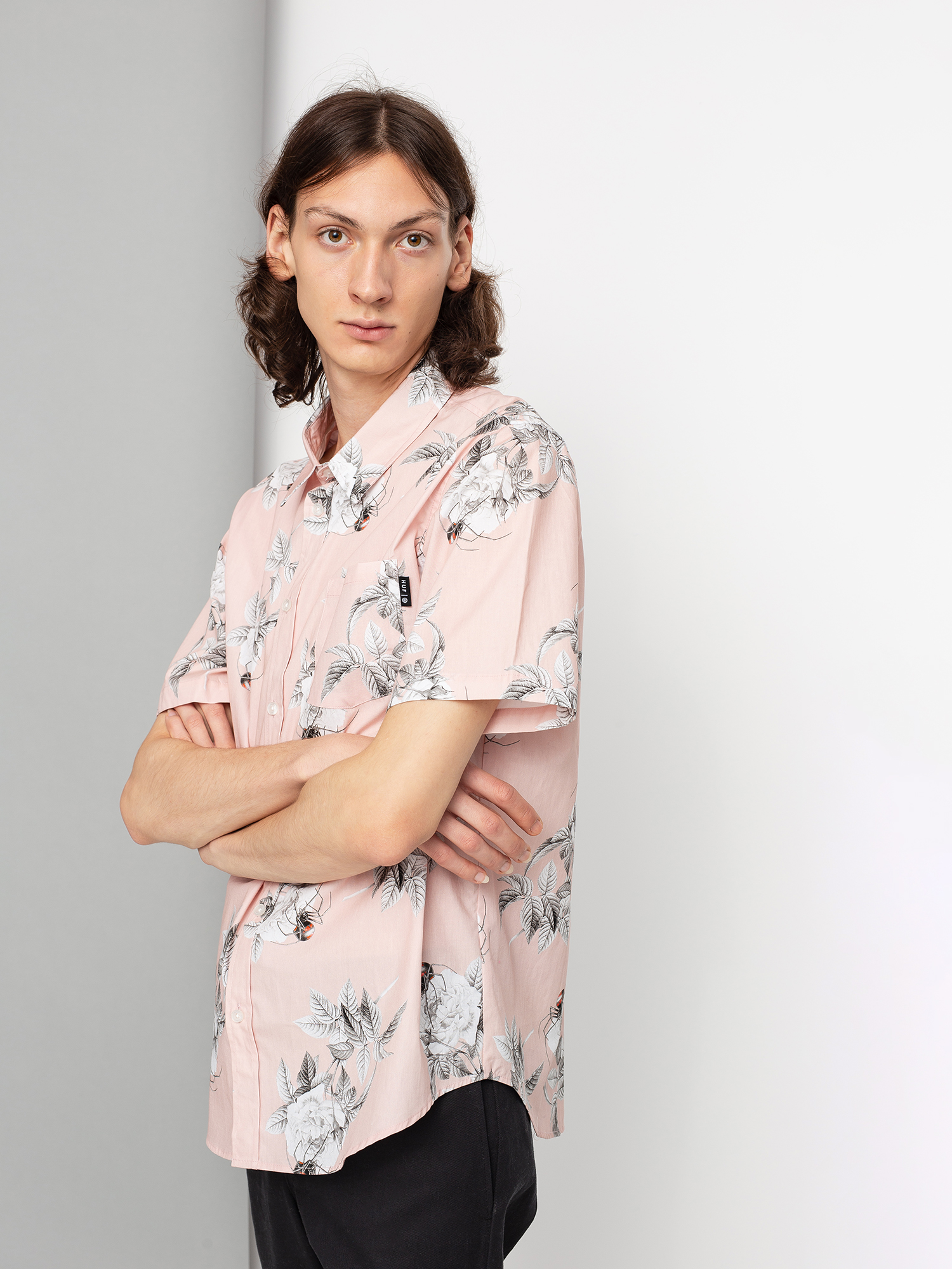 Koszula HUF Widower Woven (plastic pink)