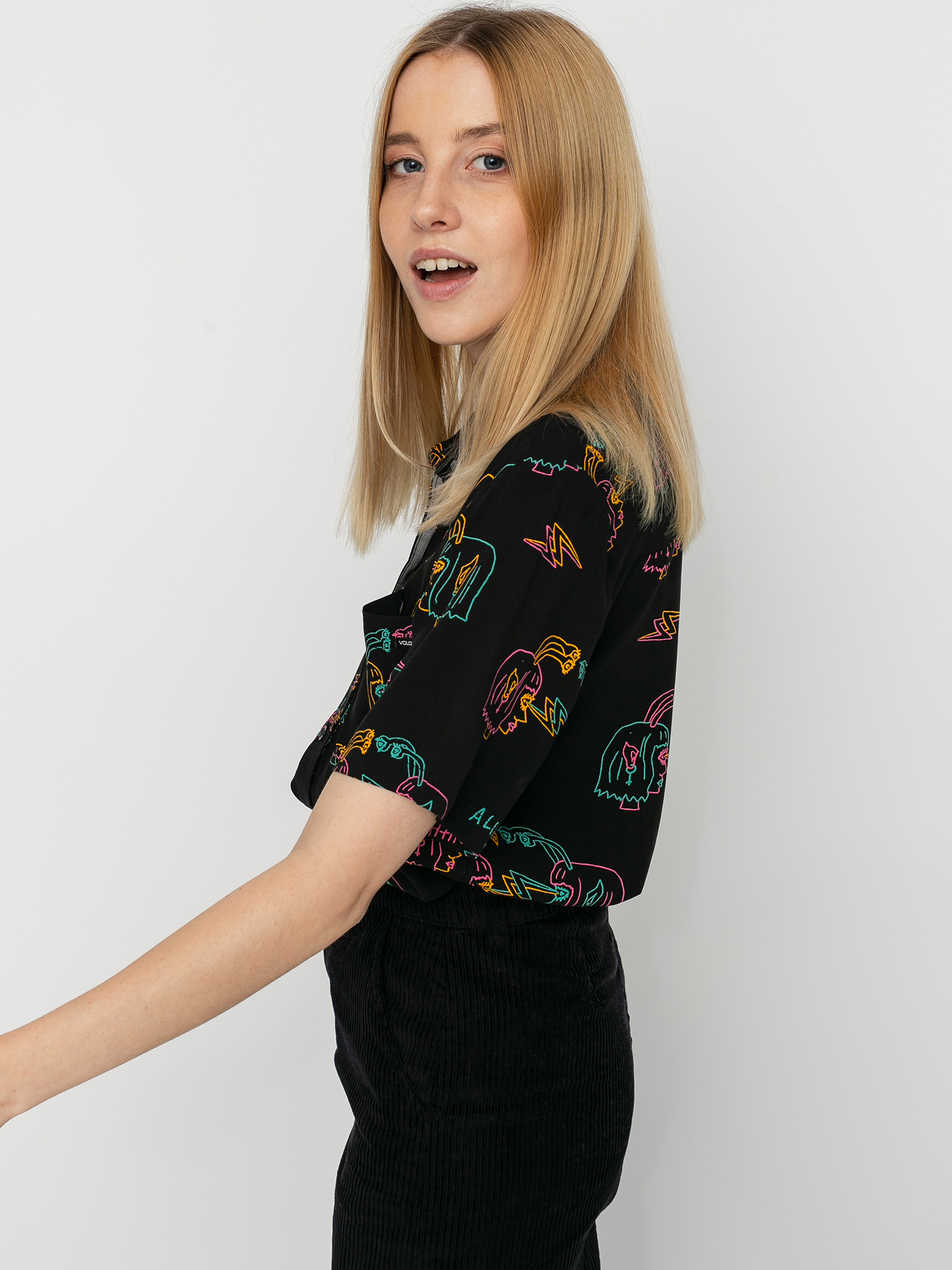 Koszula Volcom Ozzy Alien Wmn (black)